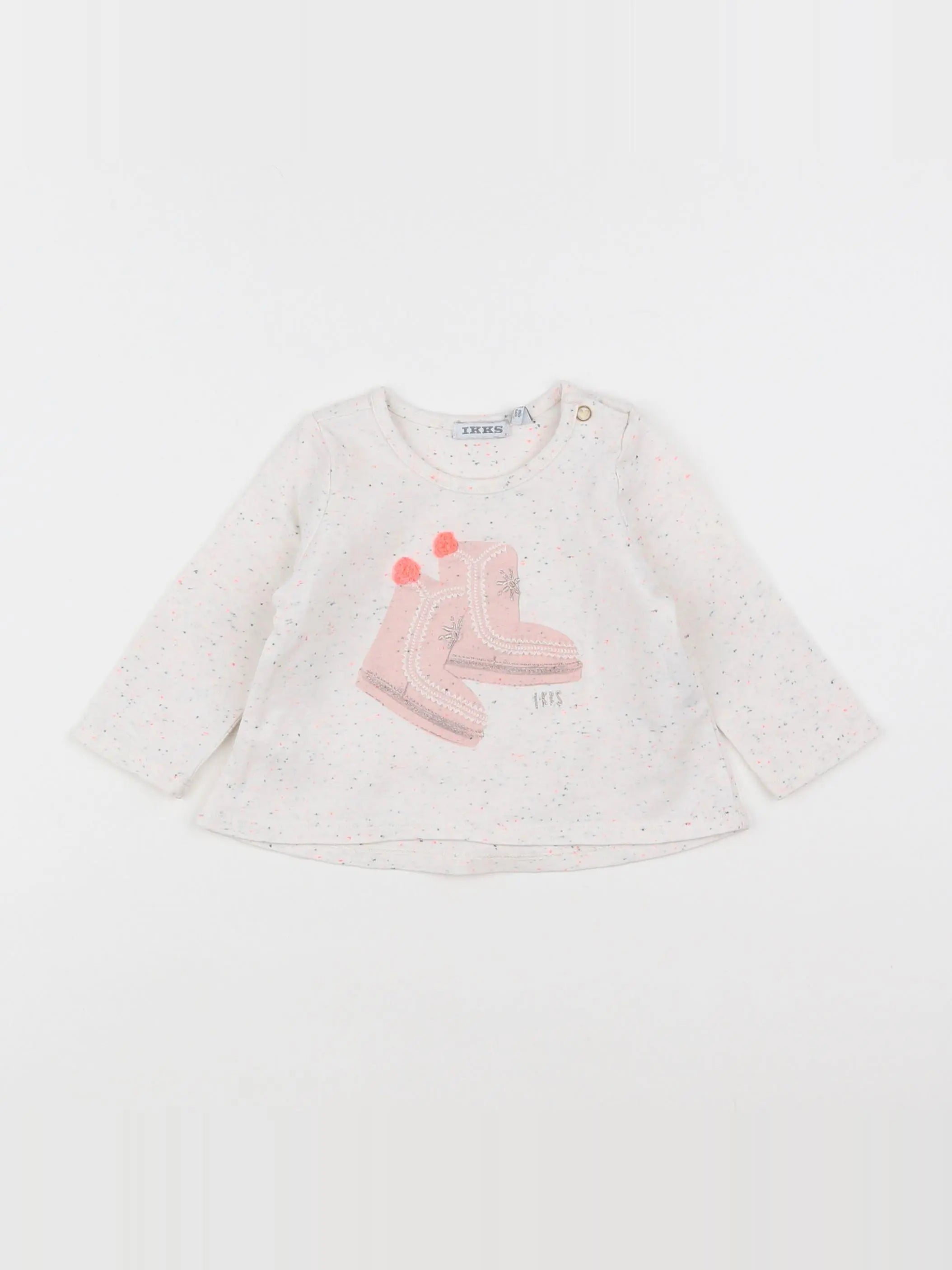 IKKS - tee-shirt beige - 6 mois
