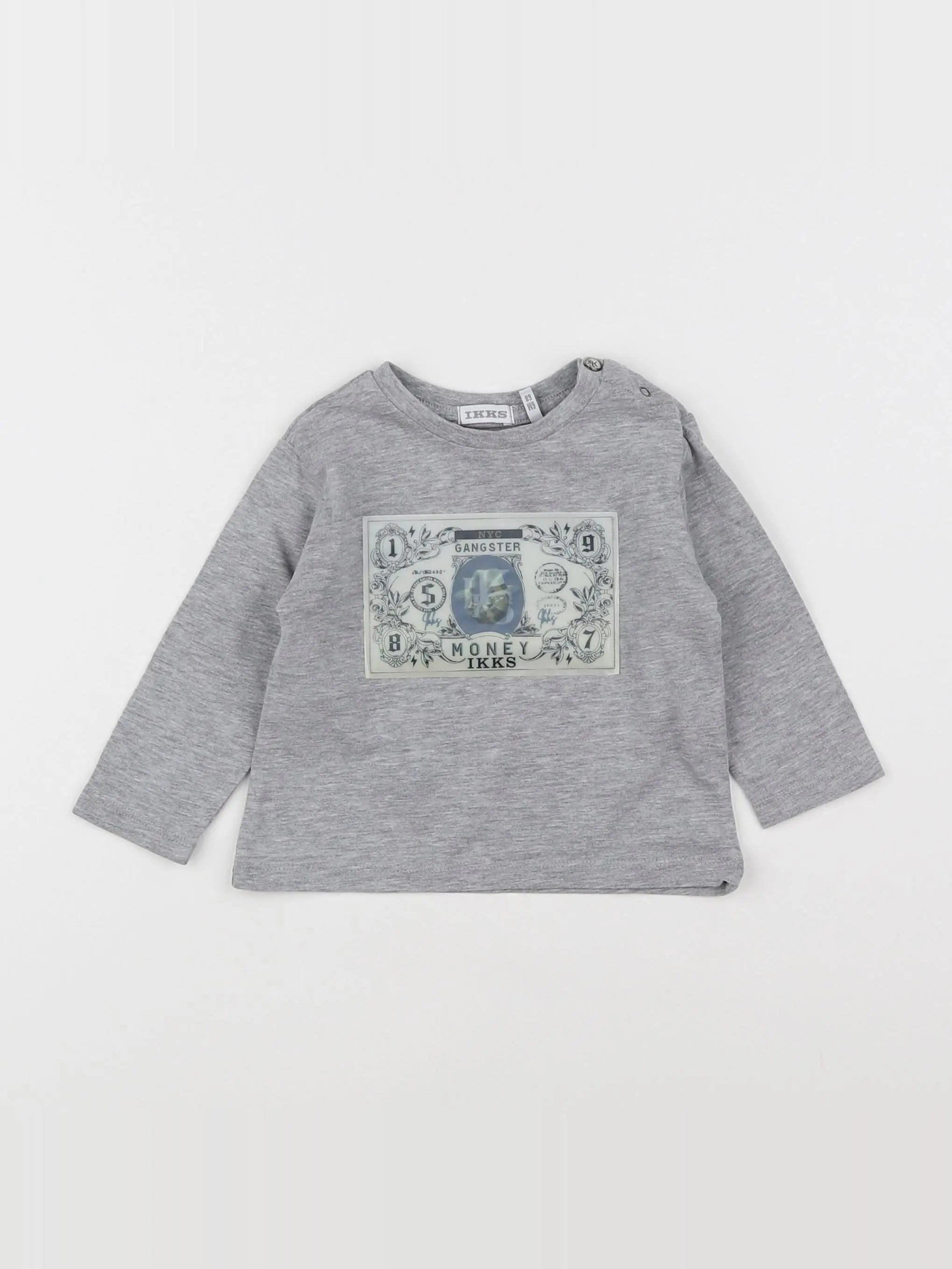 IKKS - tee-shirt gris - 6 mois