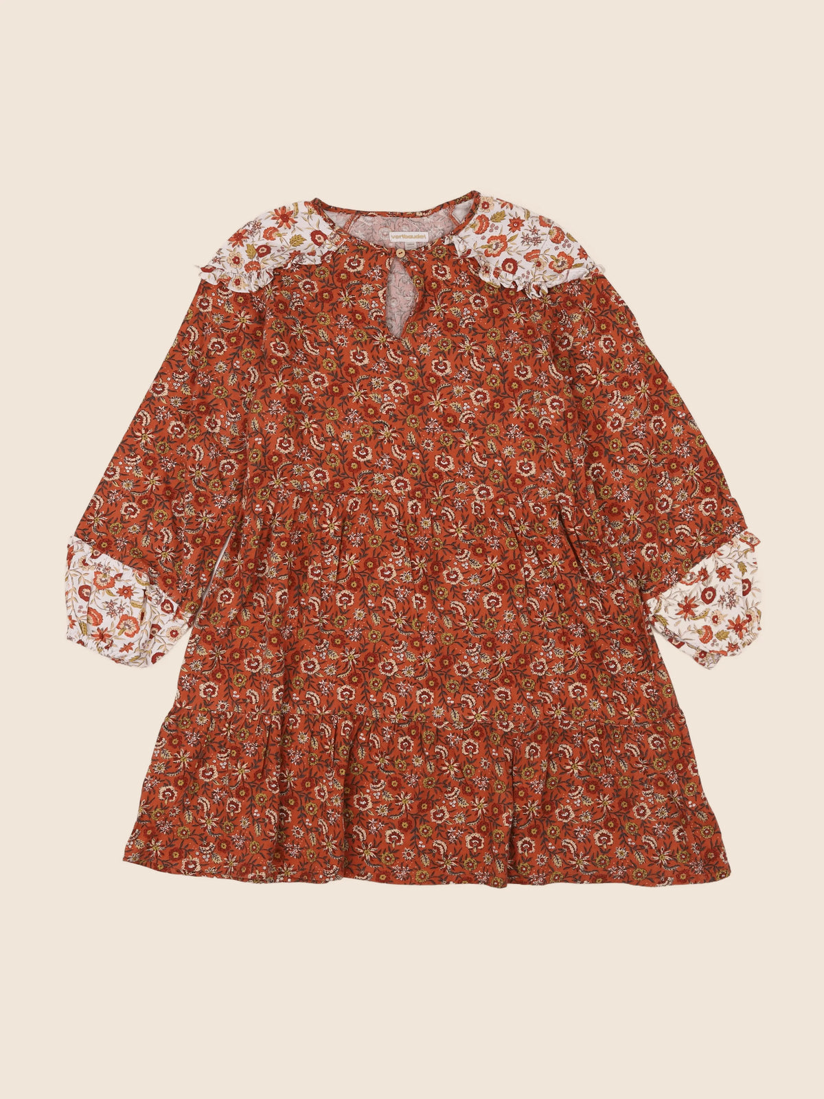 Vertbaudet - robe marron - 10 ans
