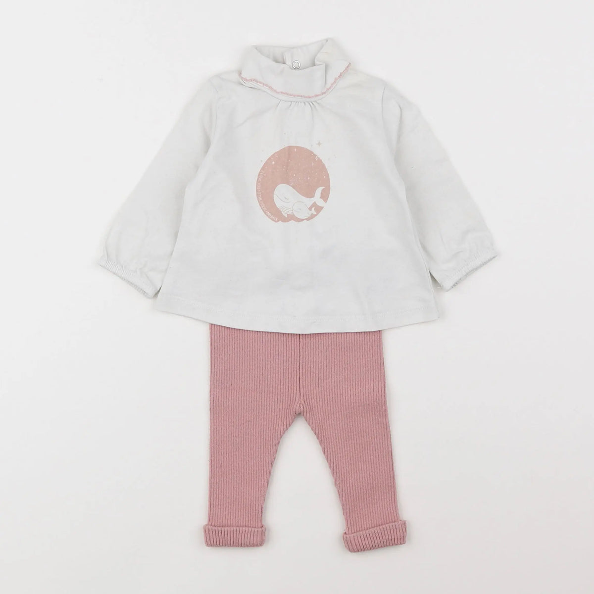 Vertbaudet - pyjama coton rose - 3 mois