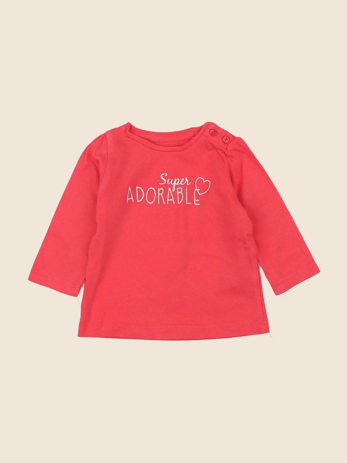 Vertbaudet - tee-shirt rose - 3 mois
