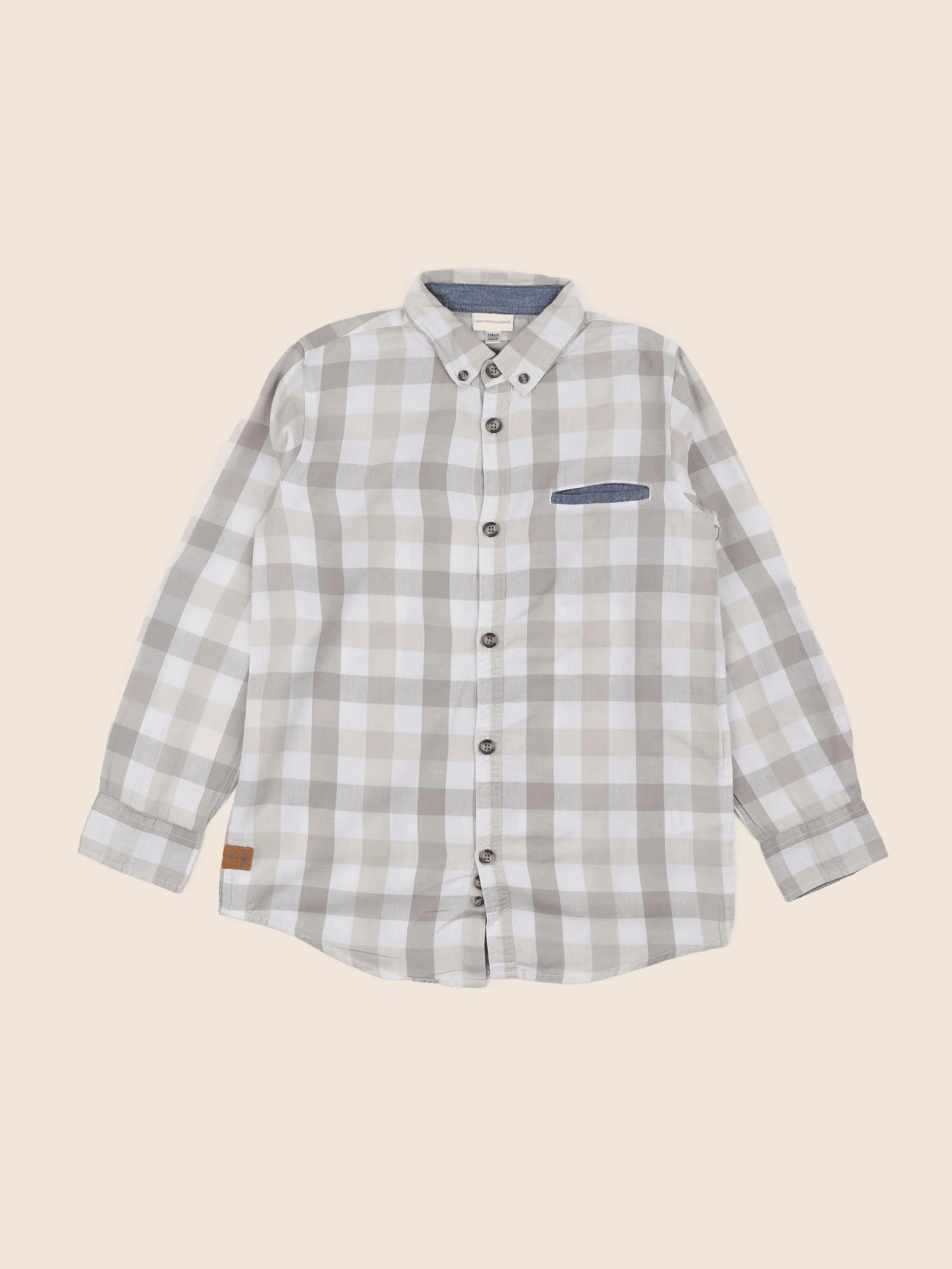 Vertbaudet - chemise gris - 10 ans