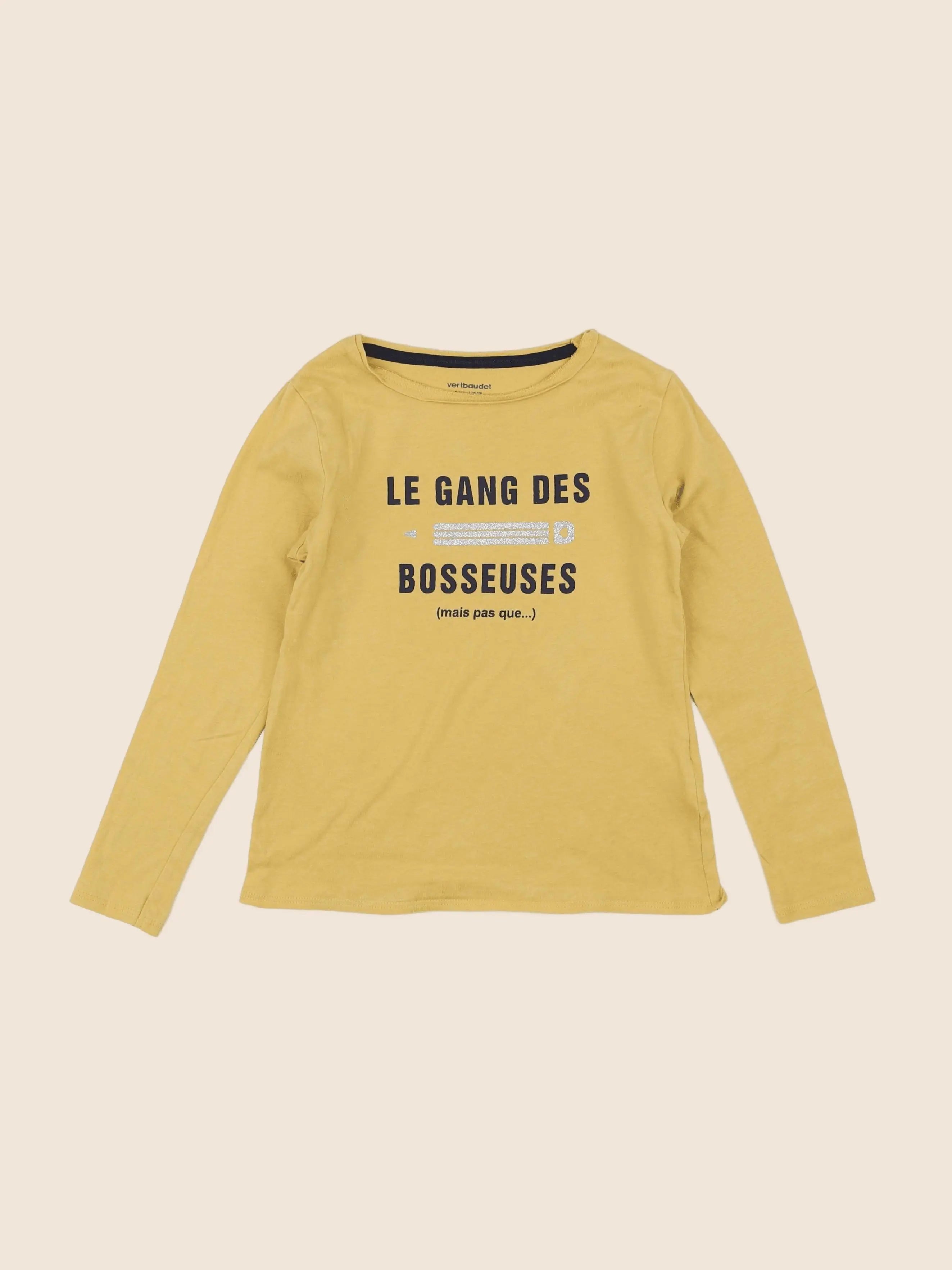 Vertbaudet - tee-shirt jaune - 6 ans
