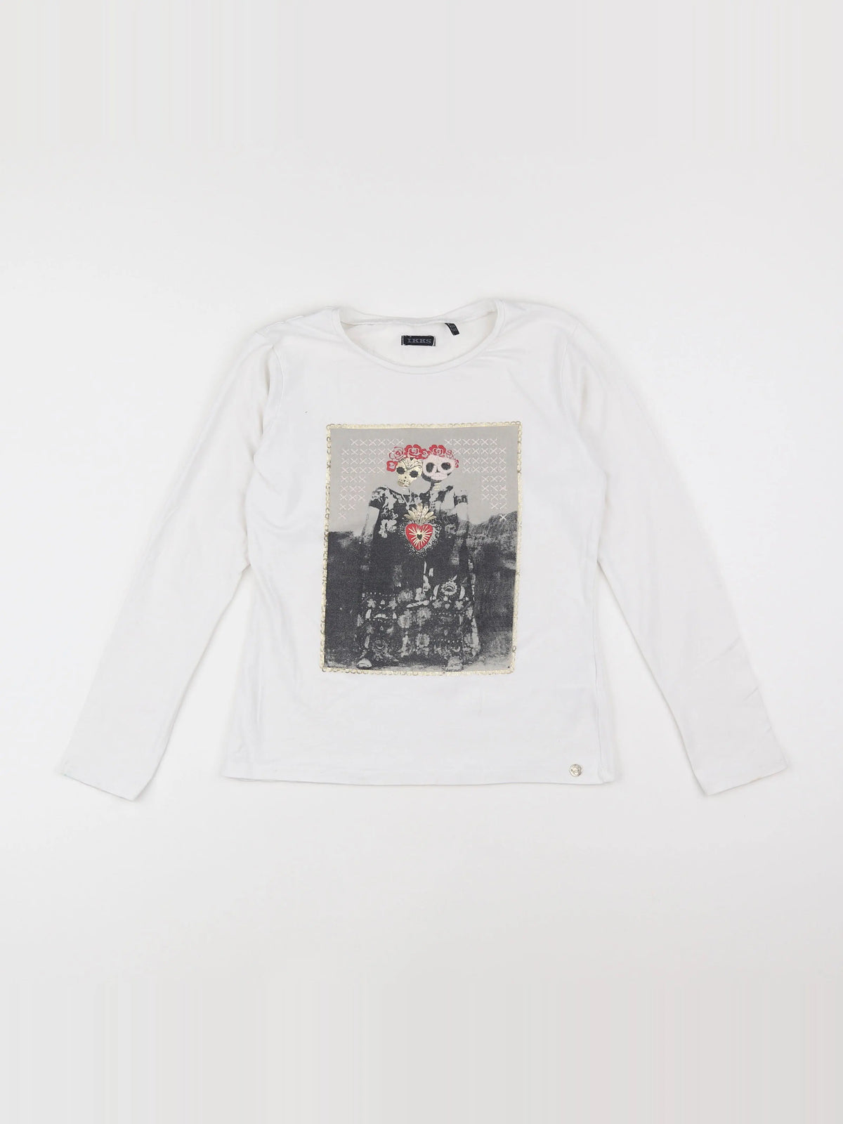 IKKS - tee-shirt blanc - 10 ans