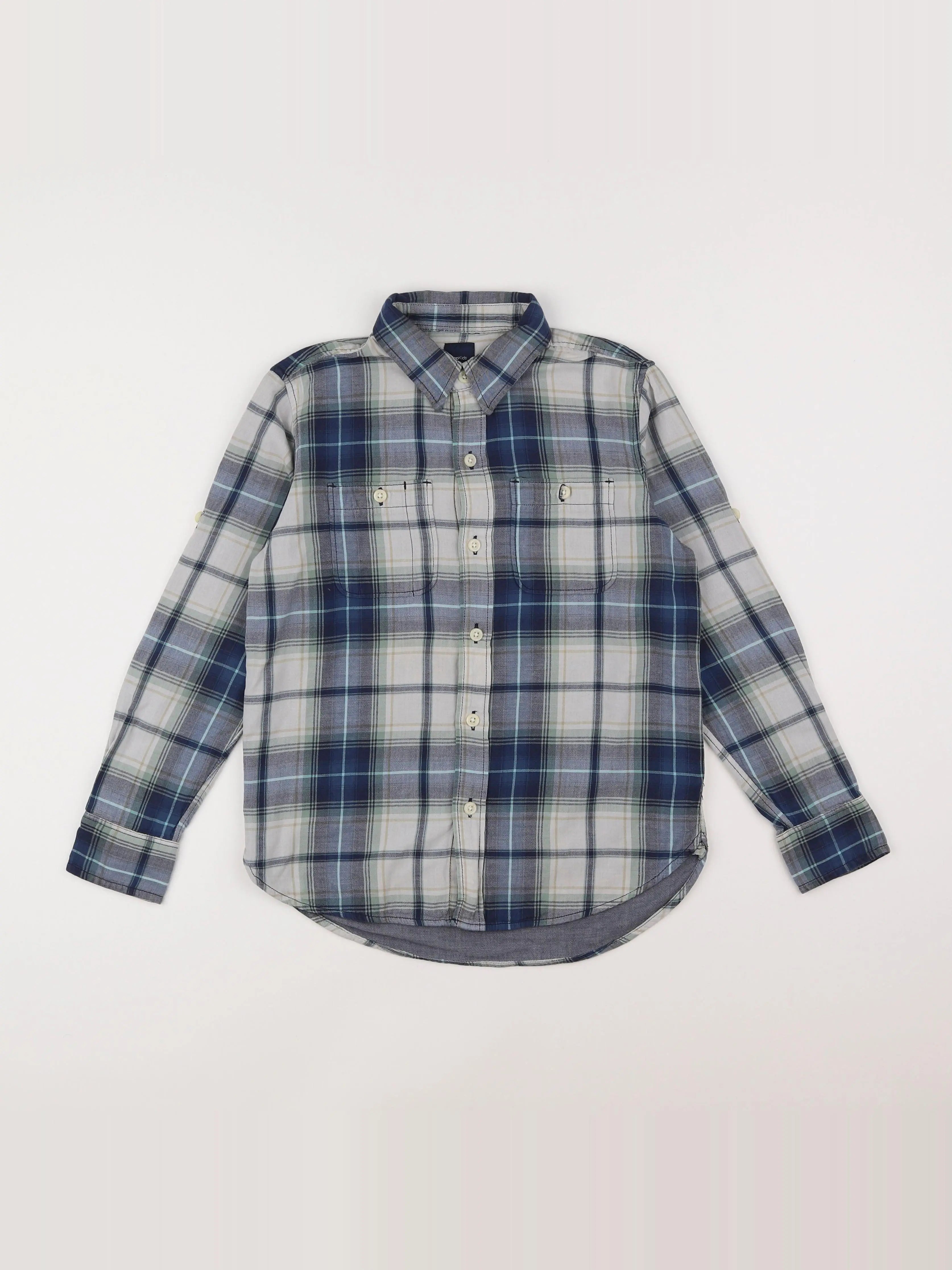 GAP - chemise bleu, vert - 8 ans