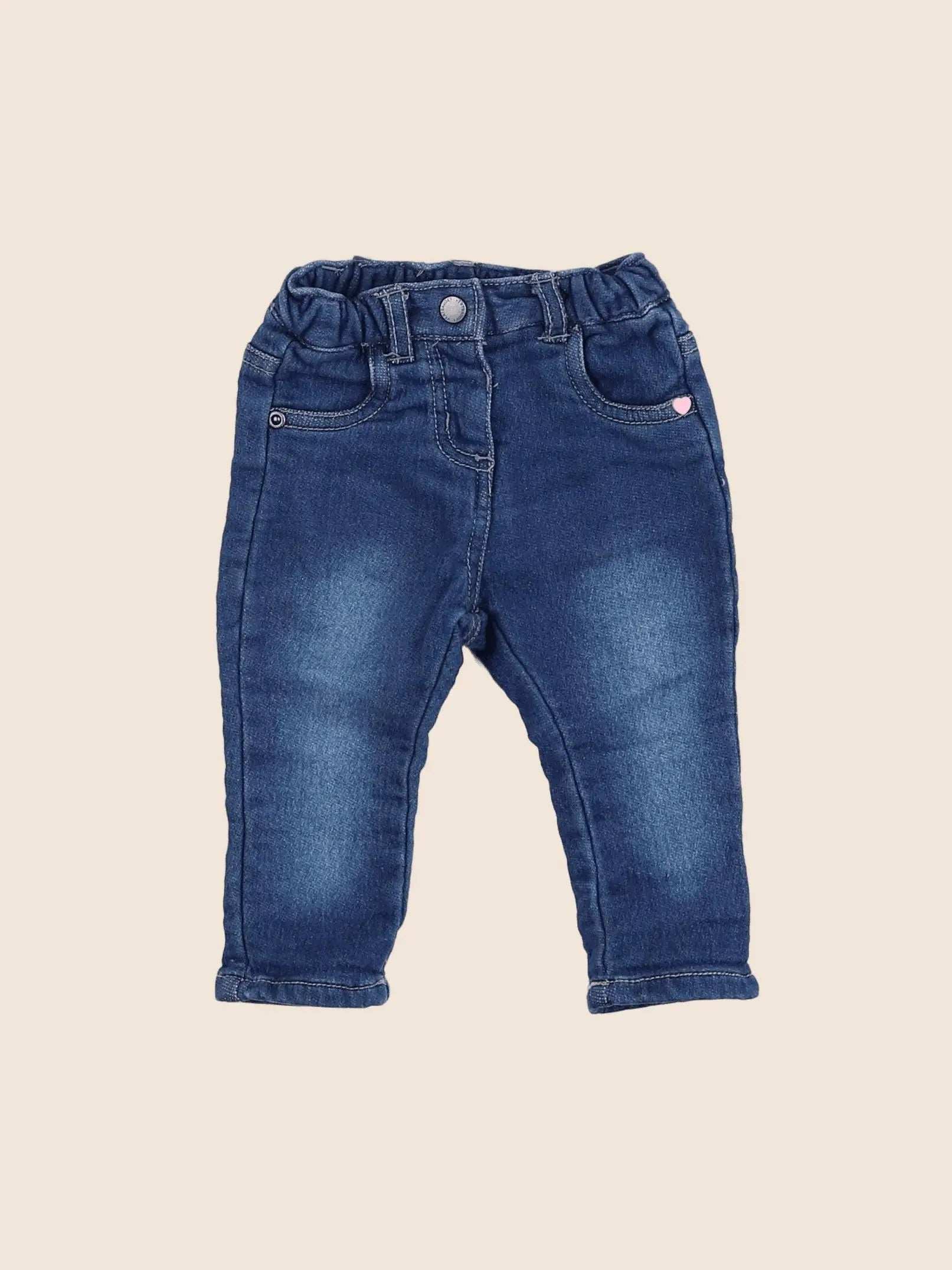 Vertbaudet - jean bleu - 3 mois