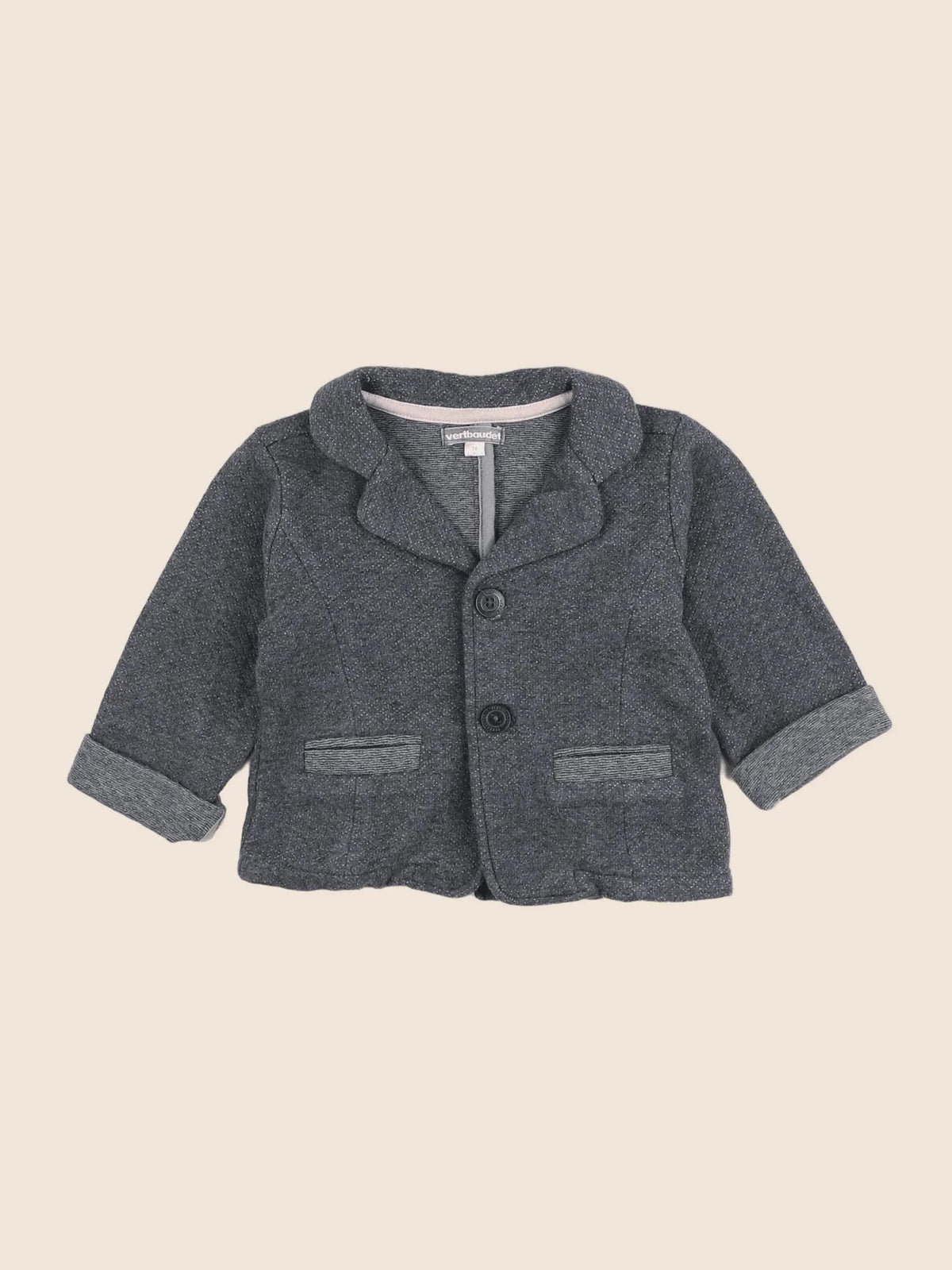Vertbaudet - veste gris - 12 mois