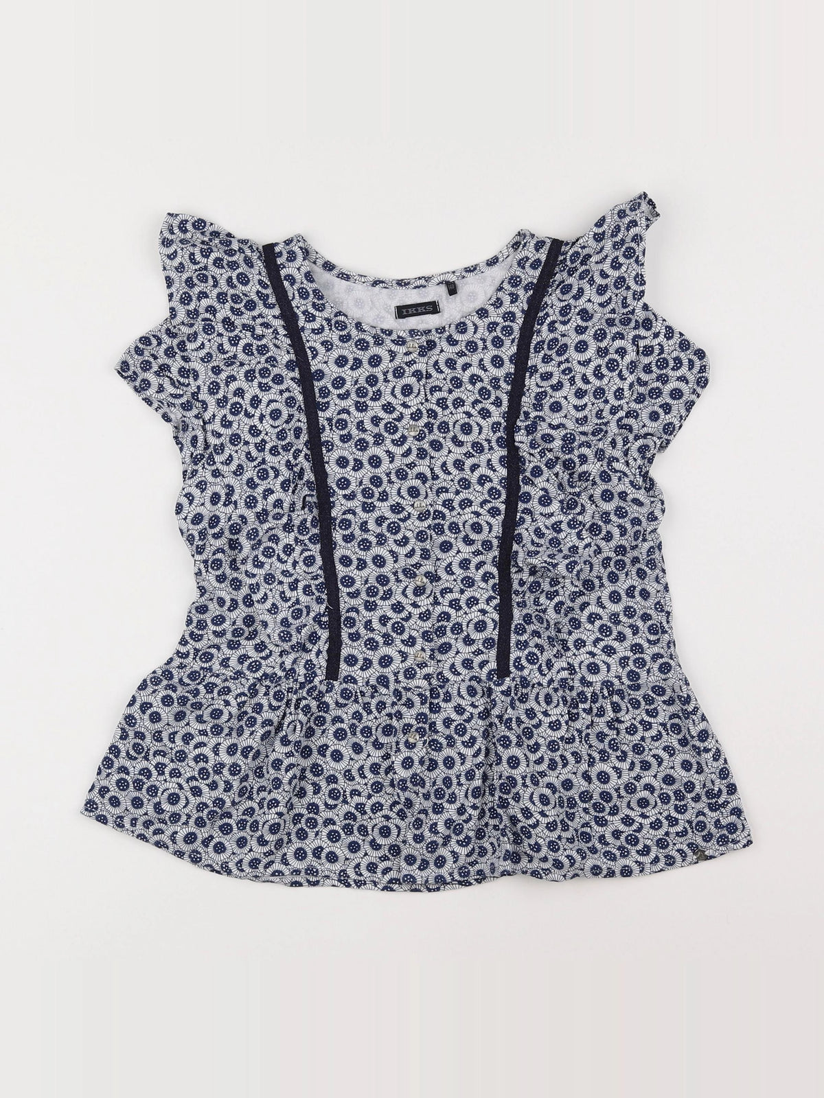 IKKS - blouse bleu, blanc - 10 ans
