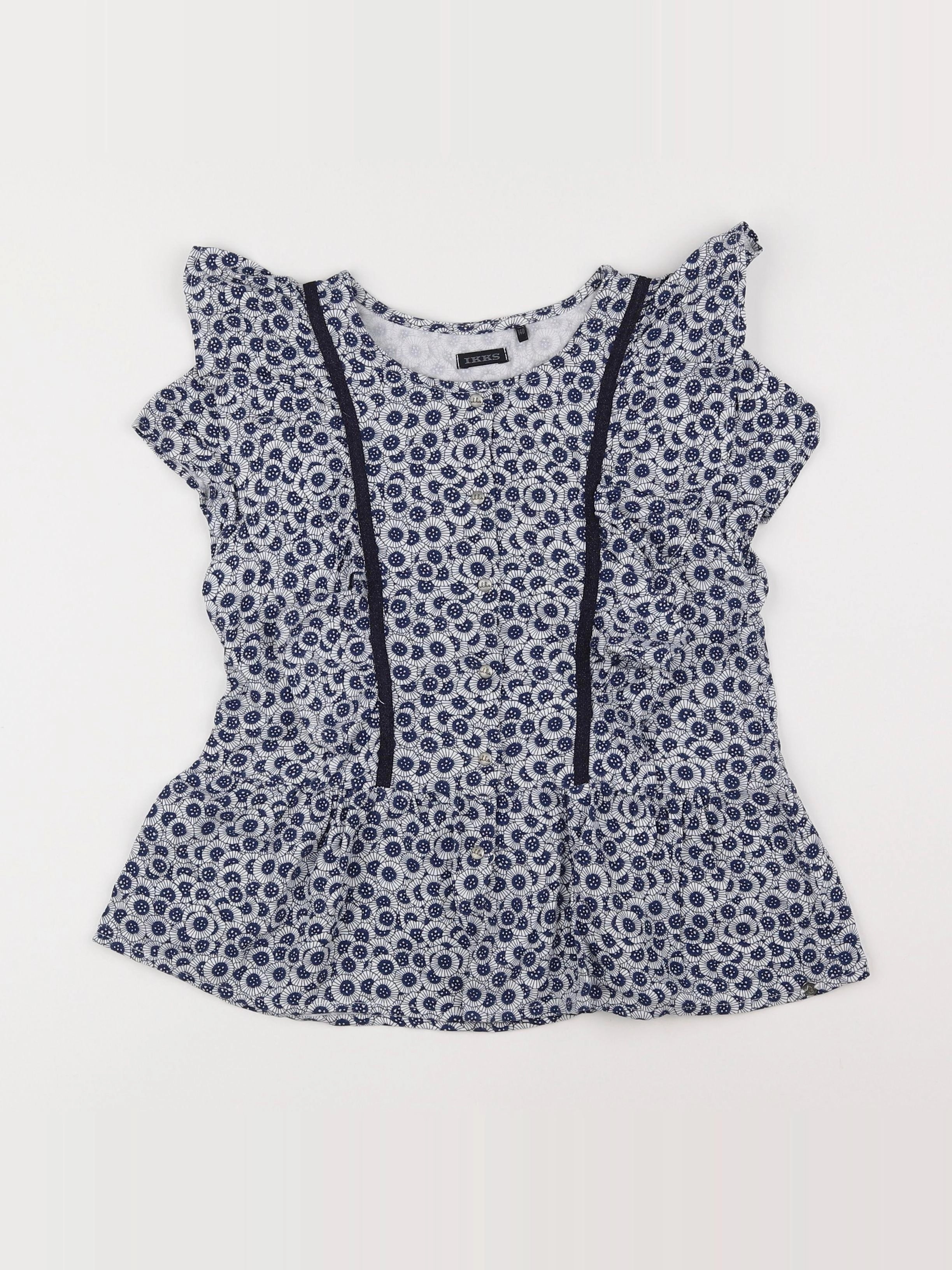 IKKS - blouse bleu, blanc - 10 ans