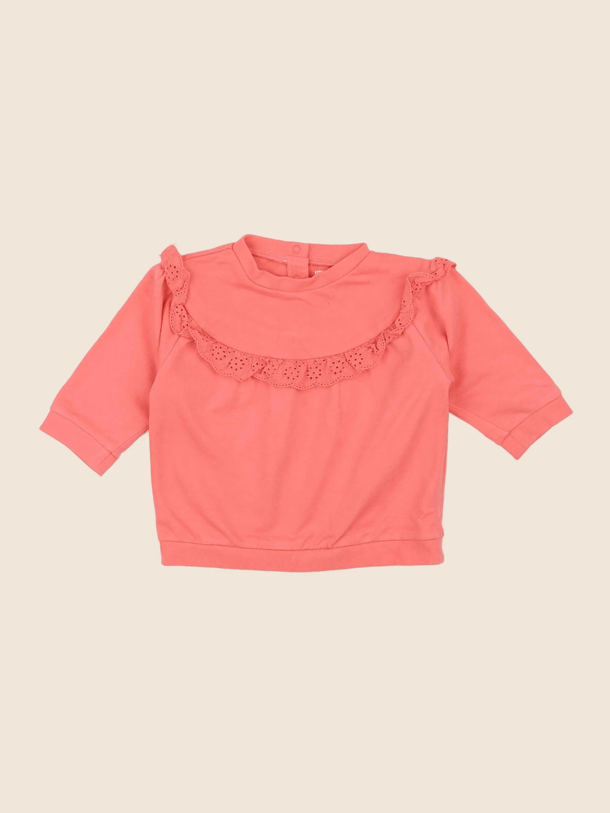 Vertbaudet - sweat rose - 12 mois