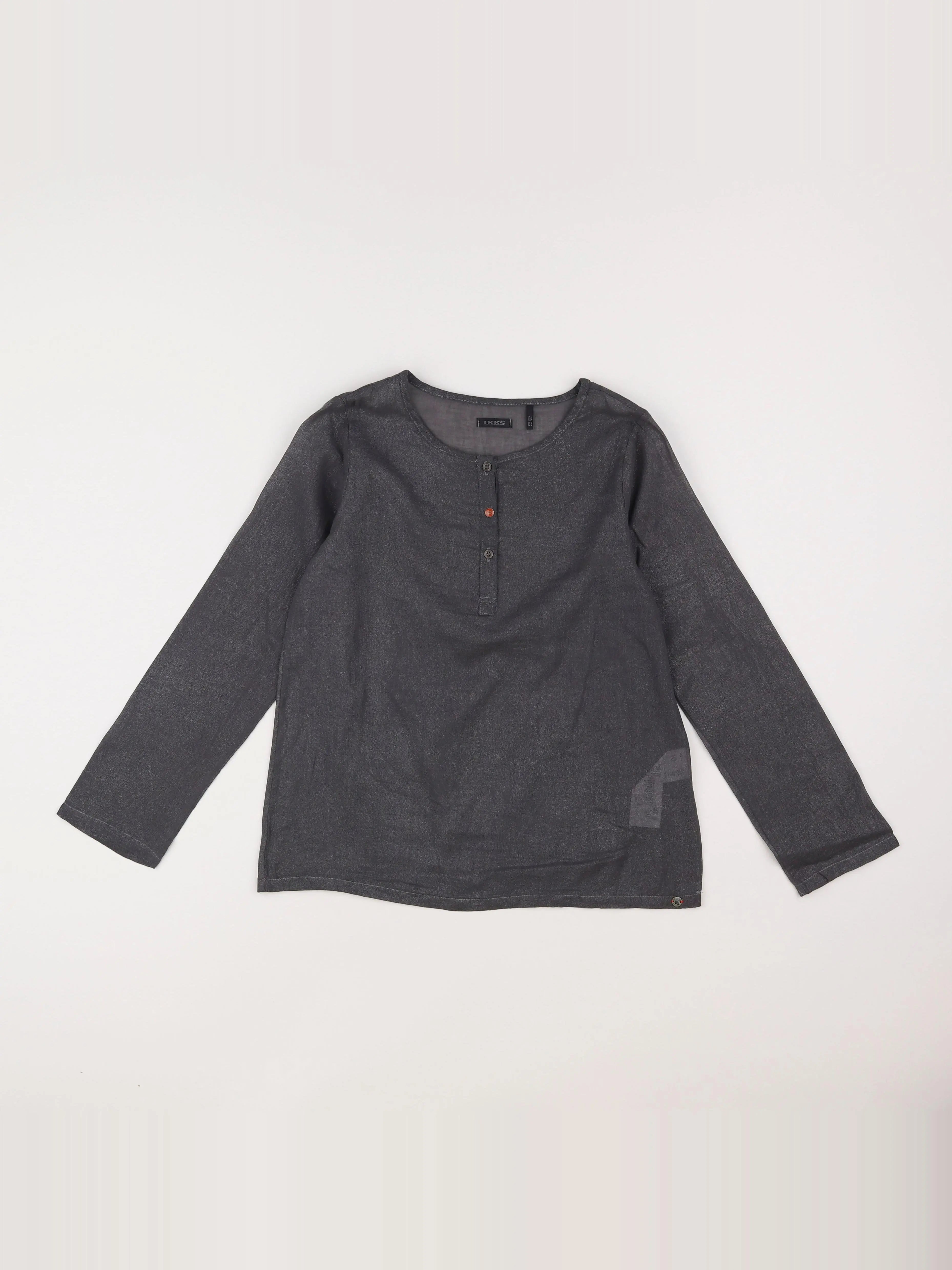 IKKS - blouse gris - 10 ans