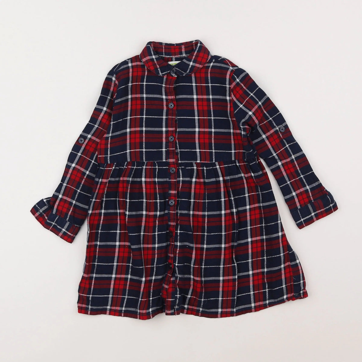 Vertbaudet - robe bleu, rouge - 3 ans