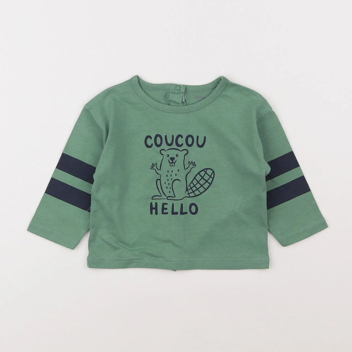 Vertbaudet - tee-shirt vert - 6 mois