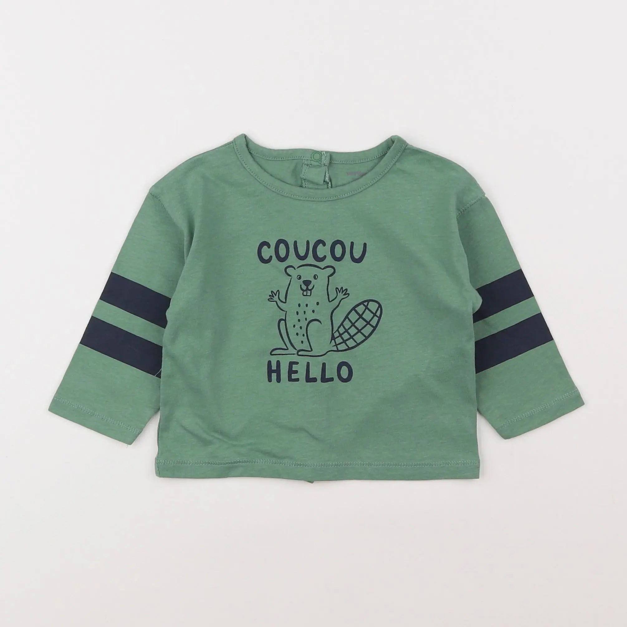 Vertbaudet - tee-shirt vert - 6 mois