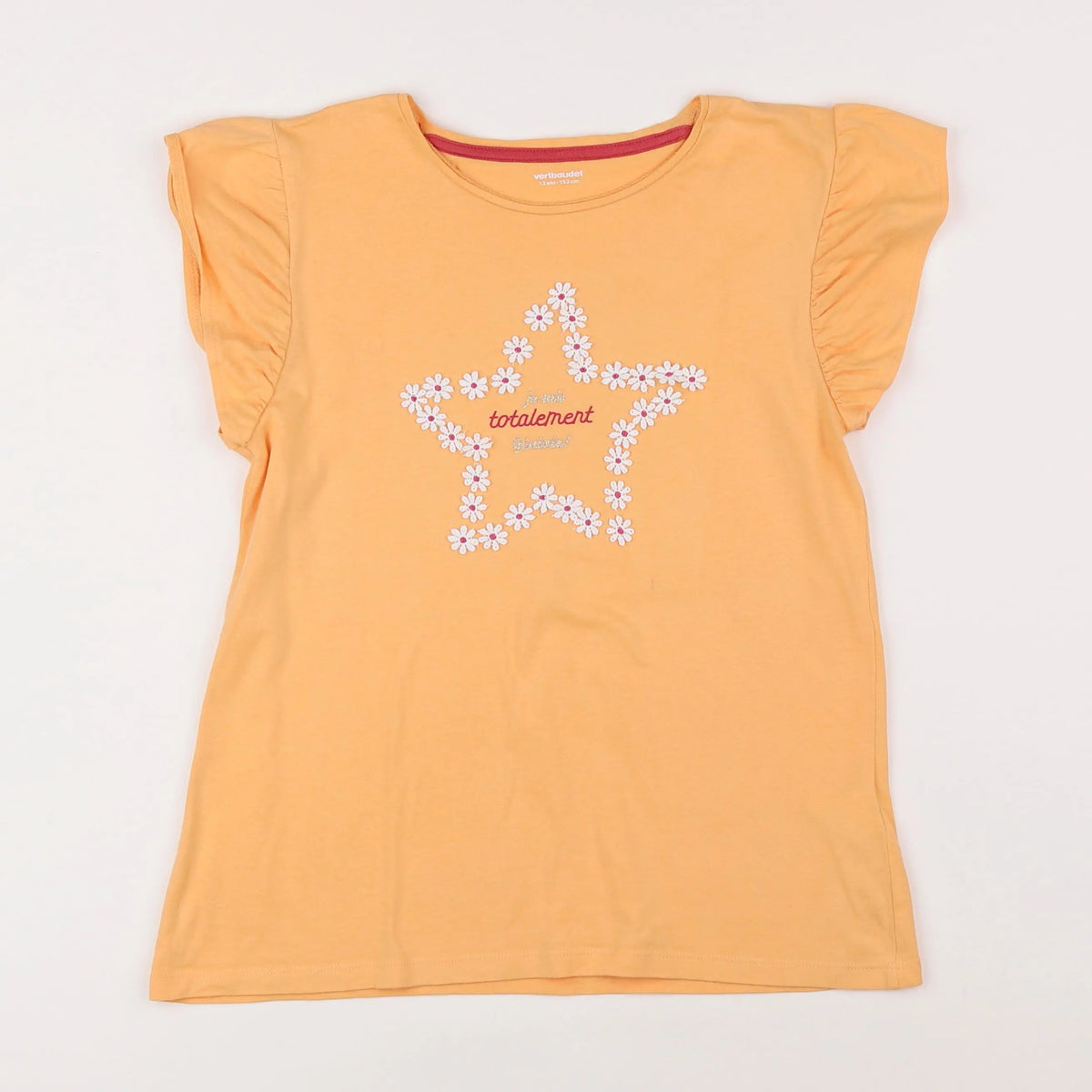 Vertbaudet - tee-shirt orange - 12 ans