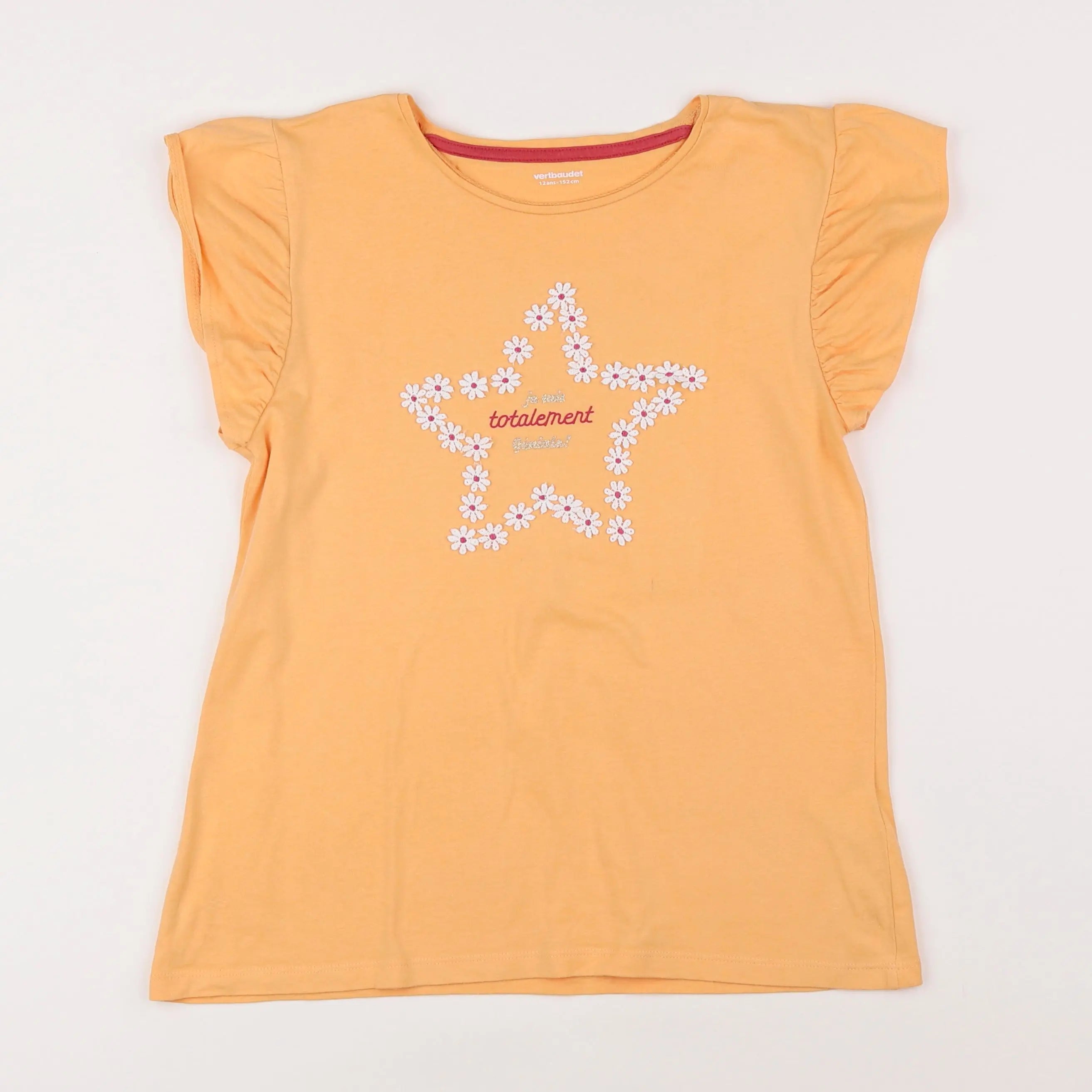 Vertbaudet - tee-shirt orange - 12 ans