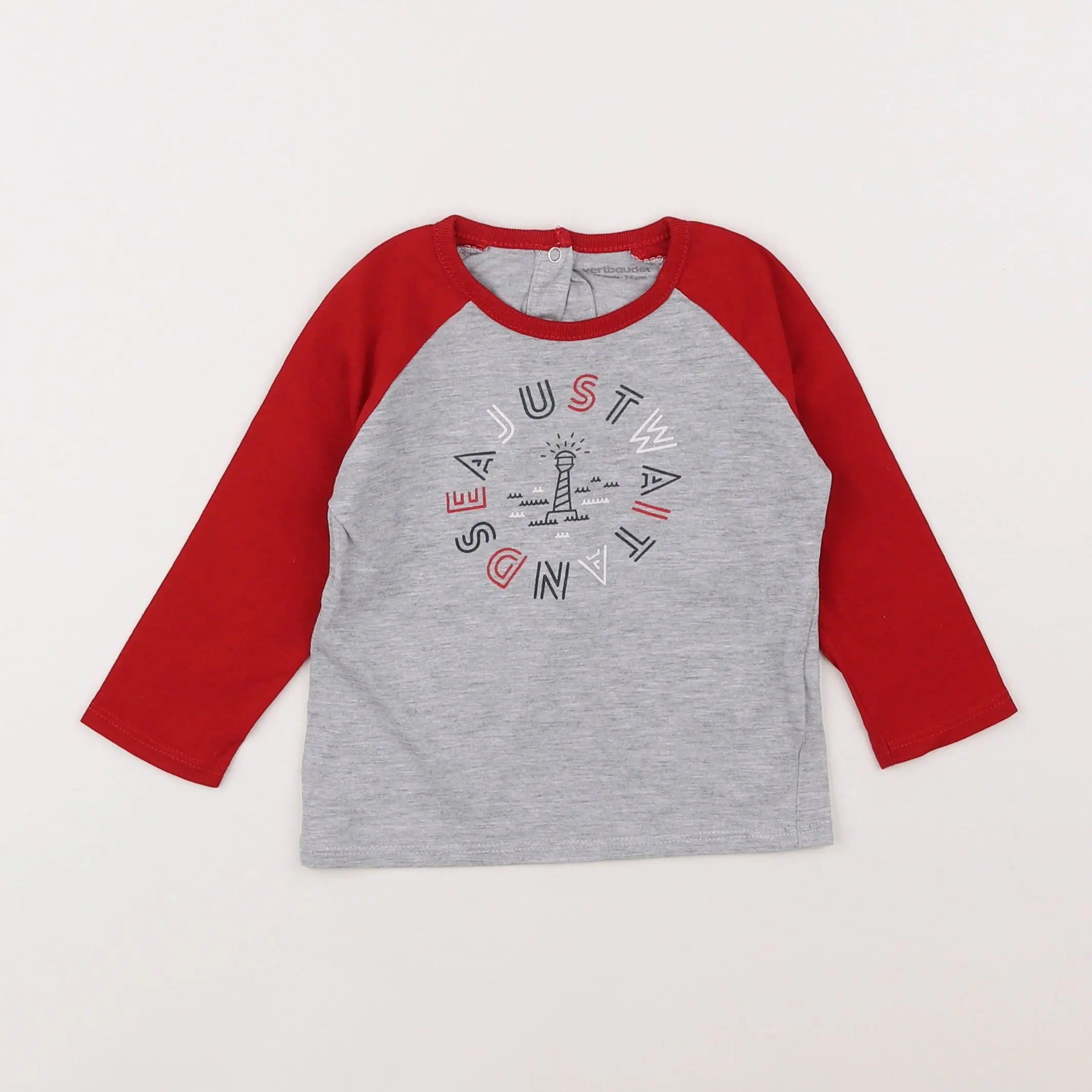 Vertbaudet - tee-shirt gris - 12 mois