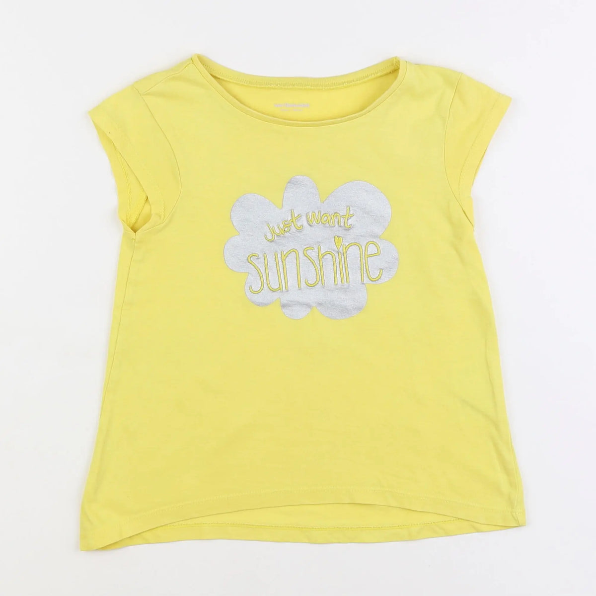 Vertbaudet - tee-shirt jaune fluo - 8 ans