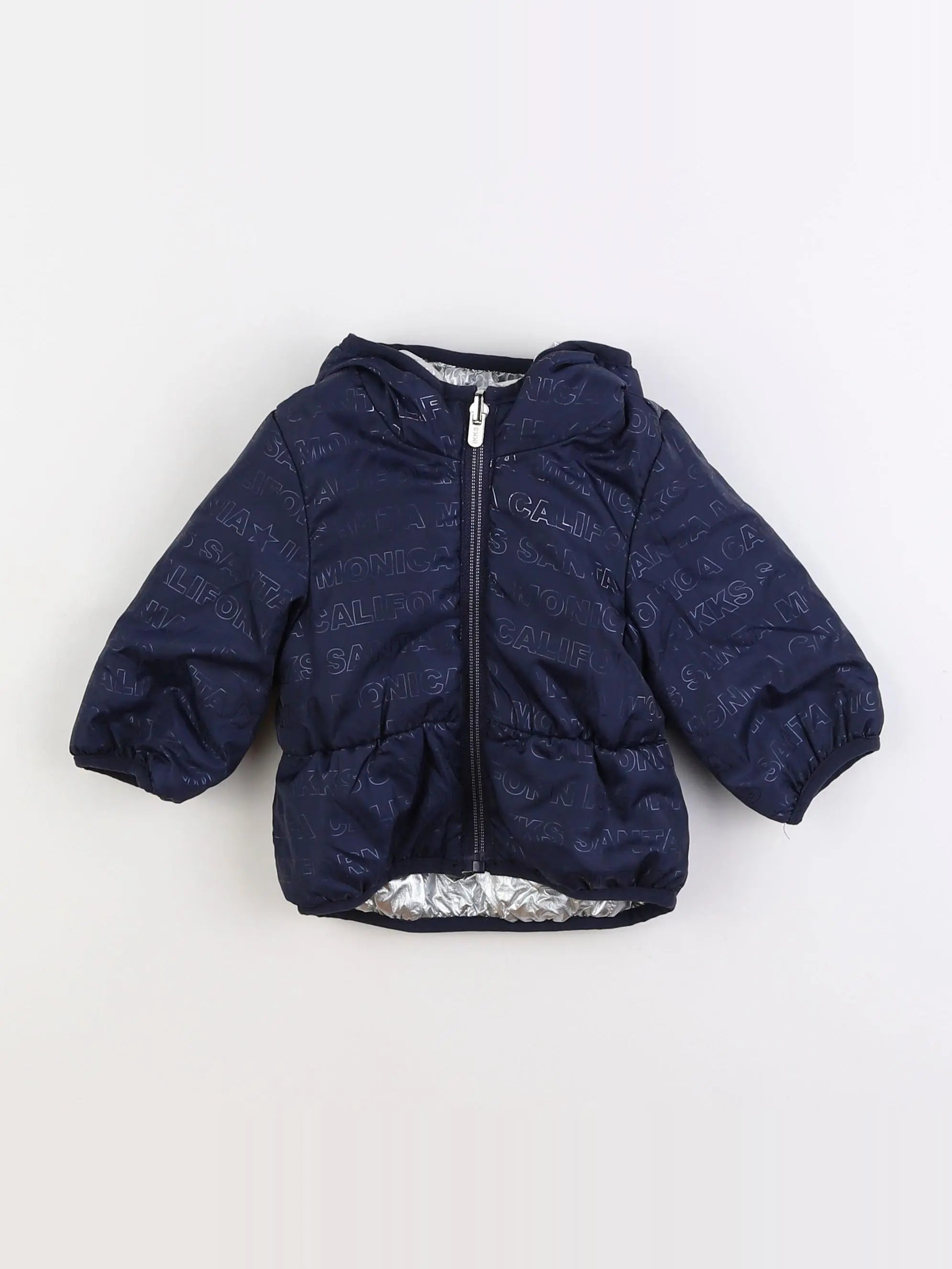 IKKS - doudoune bleu, argent - 6 mois