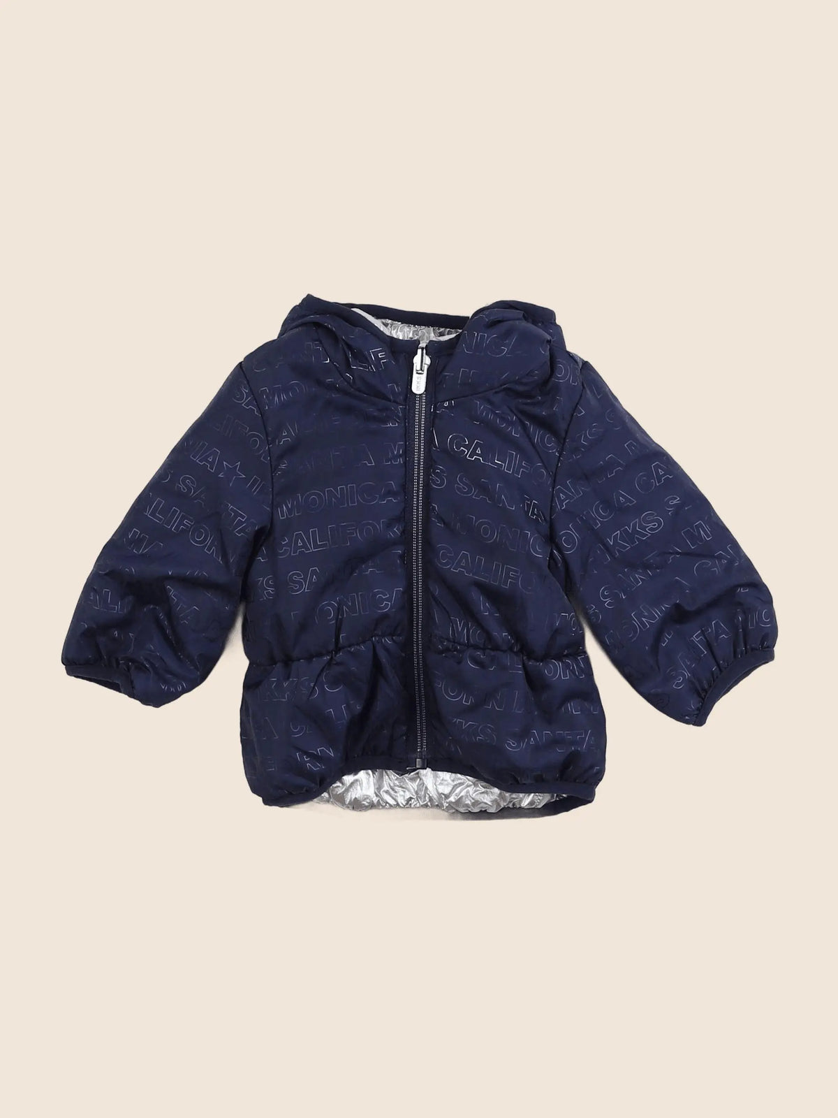 IKKS - doudoune bleu, argent - 6 mois
