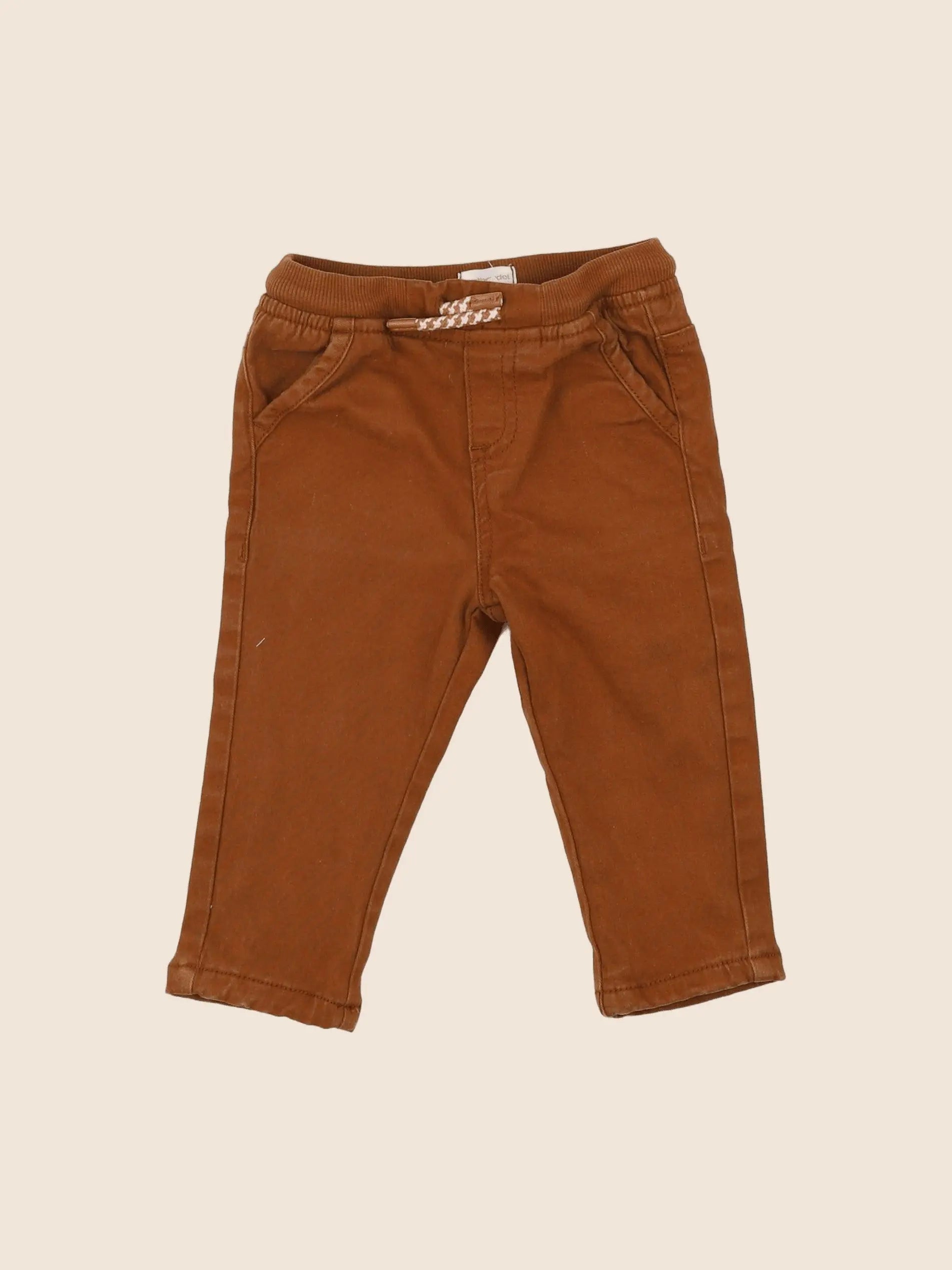 Vertbaudet - pantalon marron - 12 mois