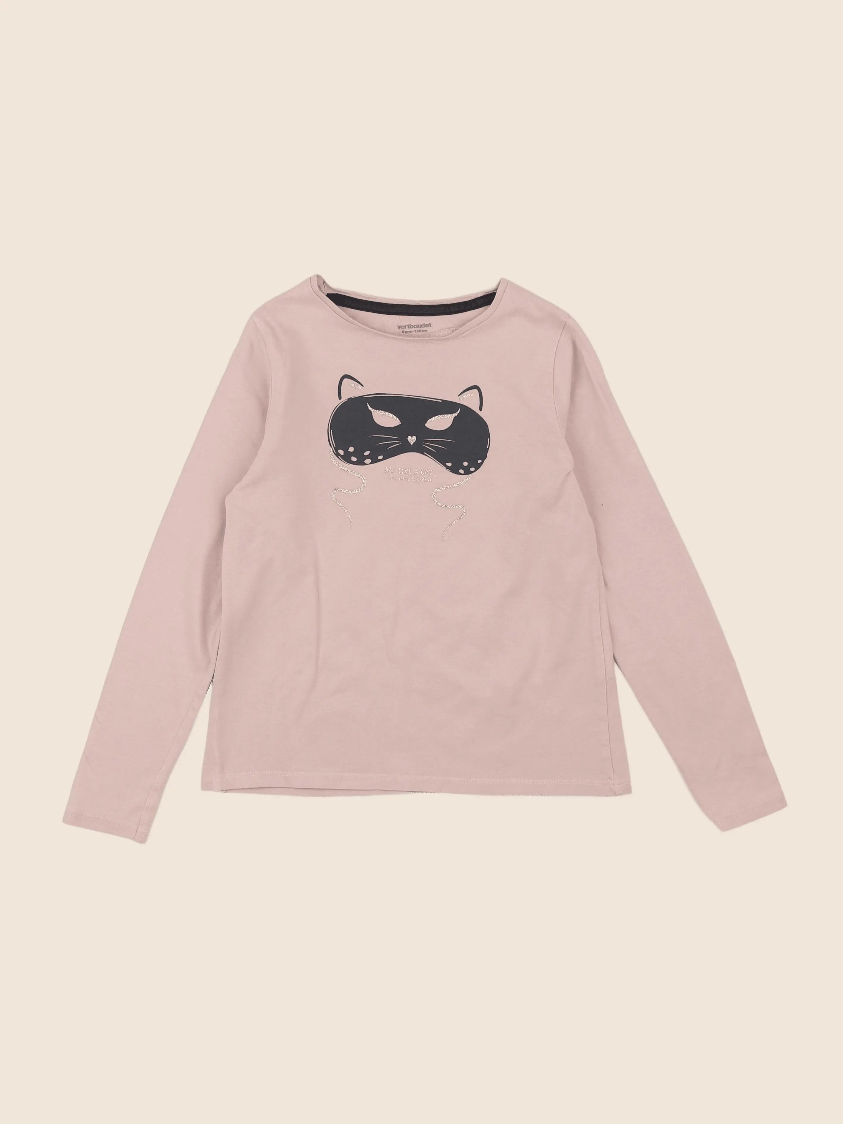 Vertbaudet - tee-shirt rose - 8 ans