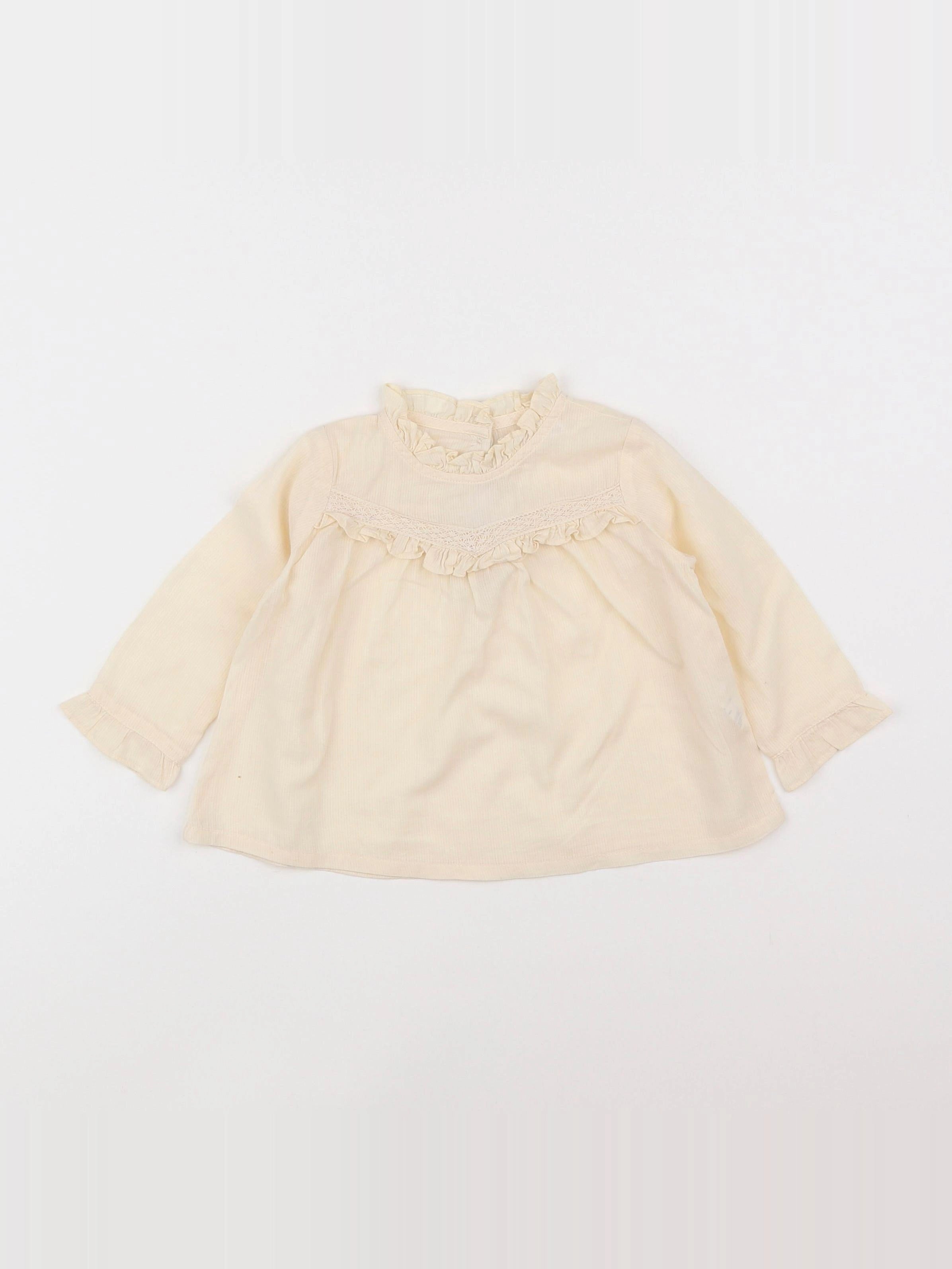 Boutchou - blouse beige - 9 mois