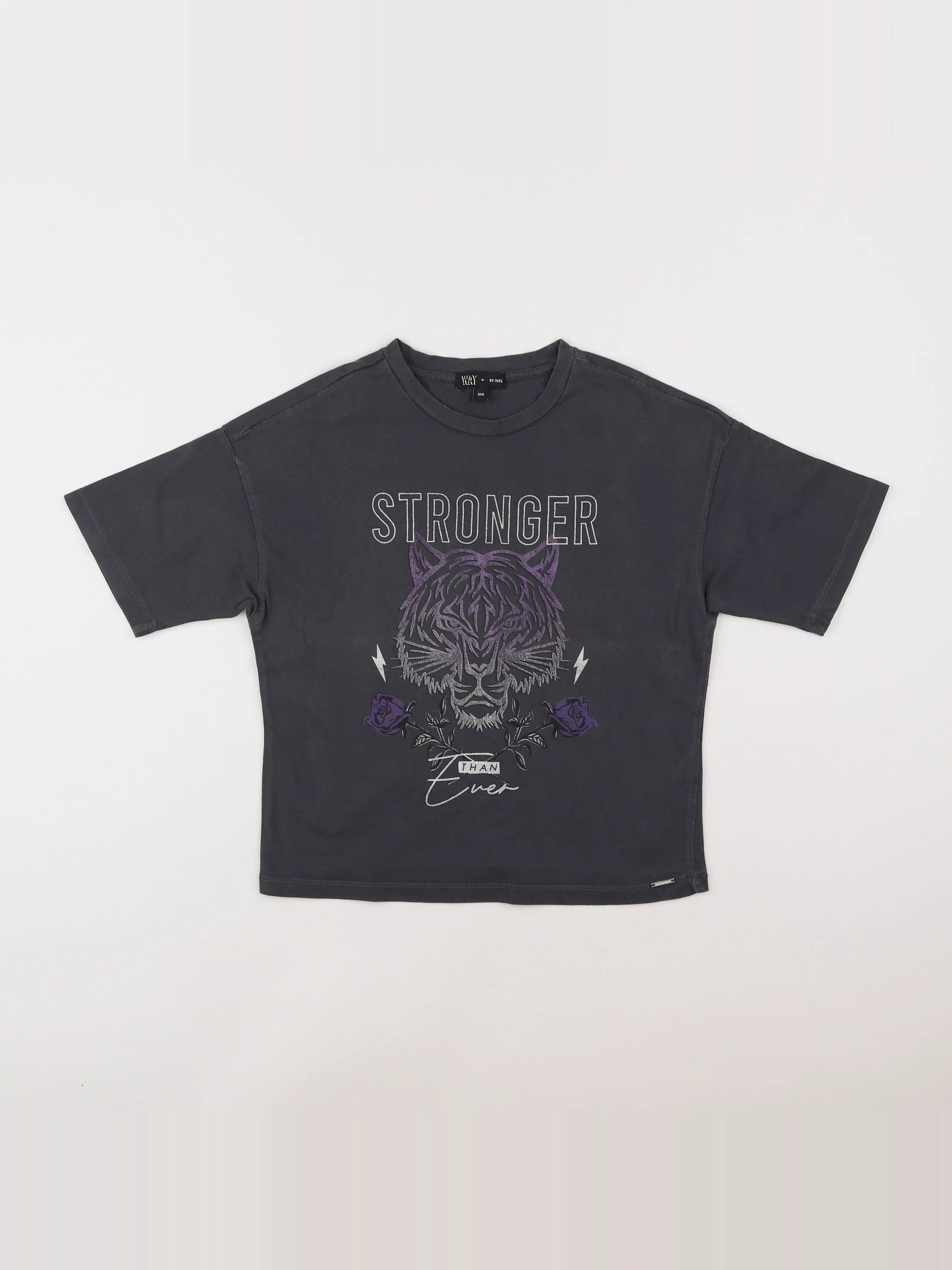 IKKS - tee-shirt gris - 10 ans