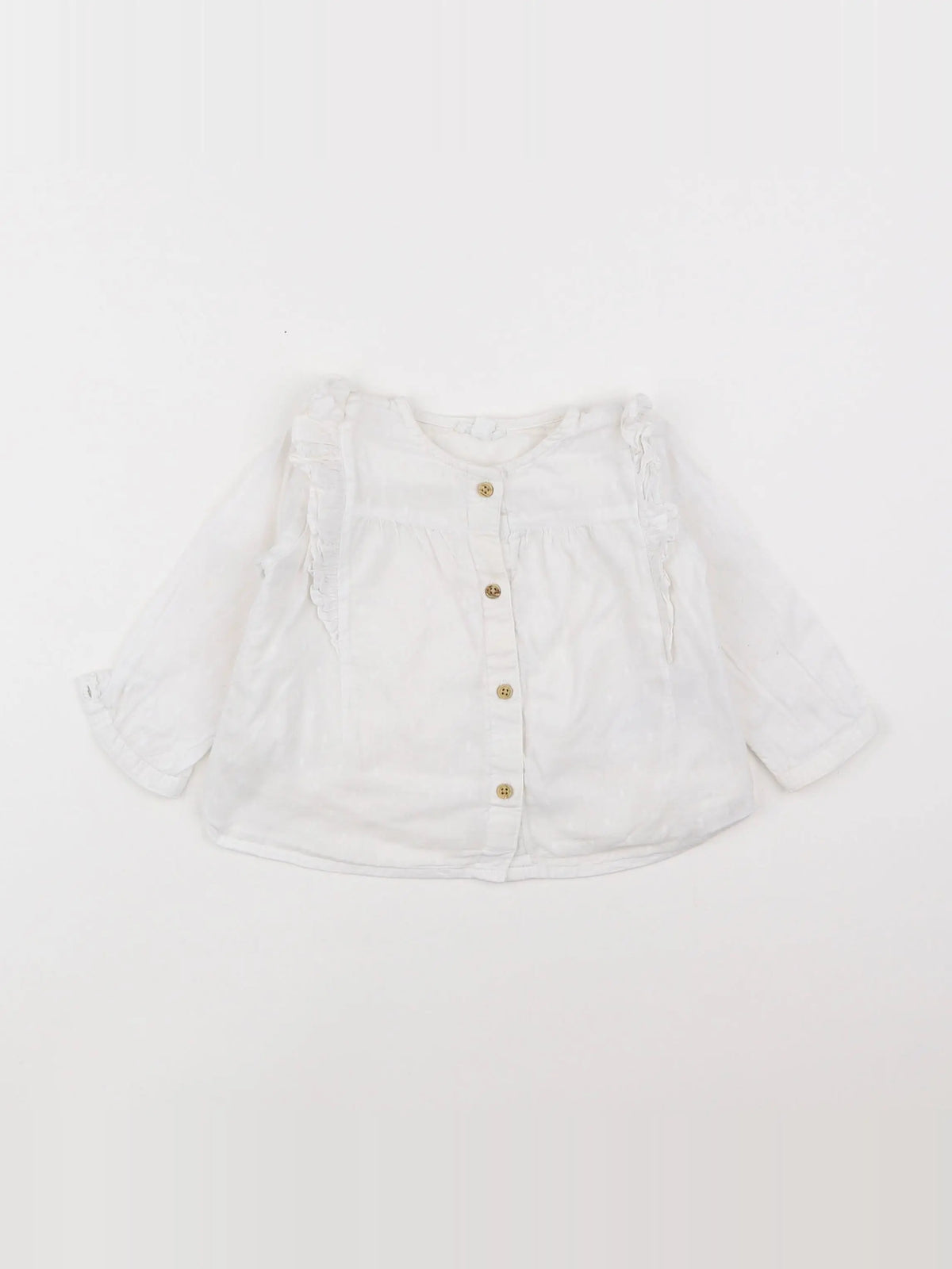 Vertbaudet - blouse blanc - 9 mois