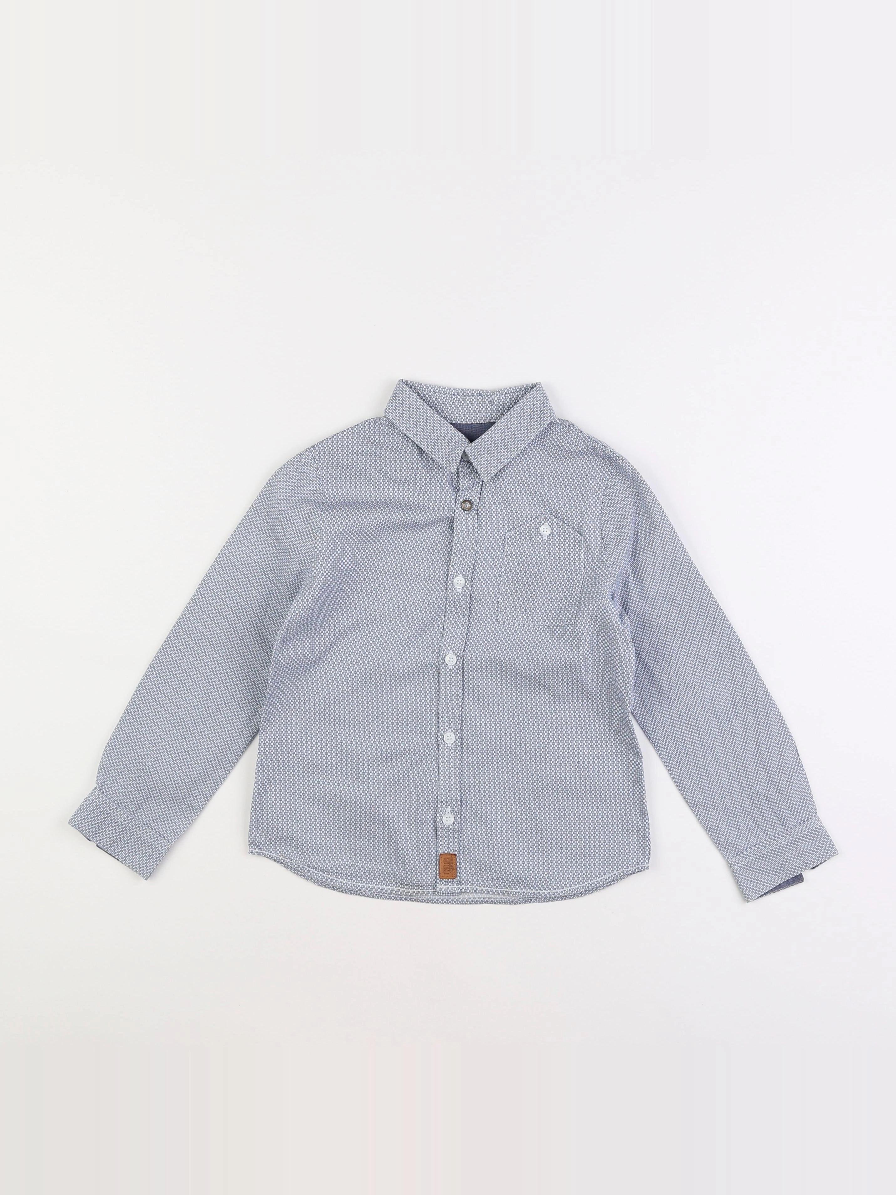 IKKS - chemise bleu, blanc - 5 ans