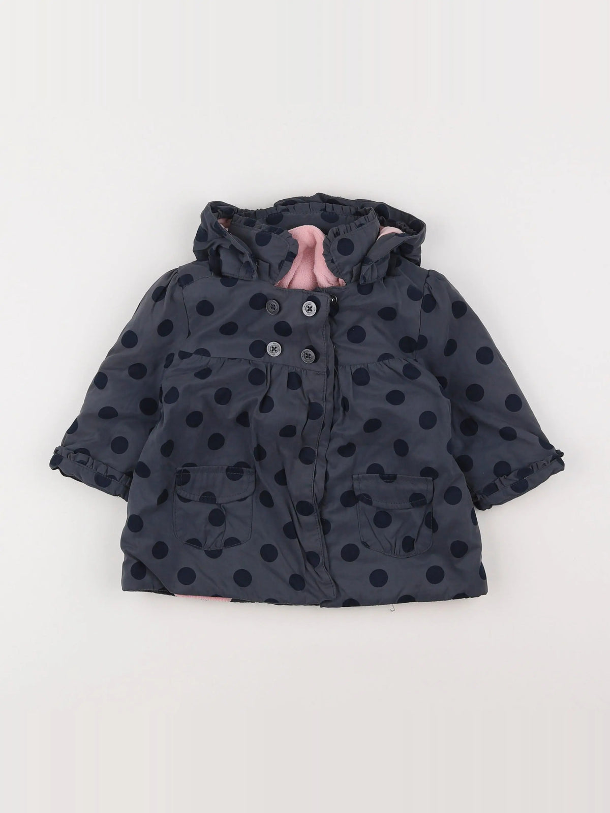 Vertbaudet - veste doublé gris - 12 mois