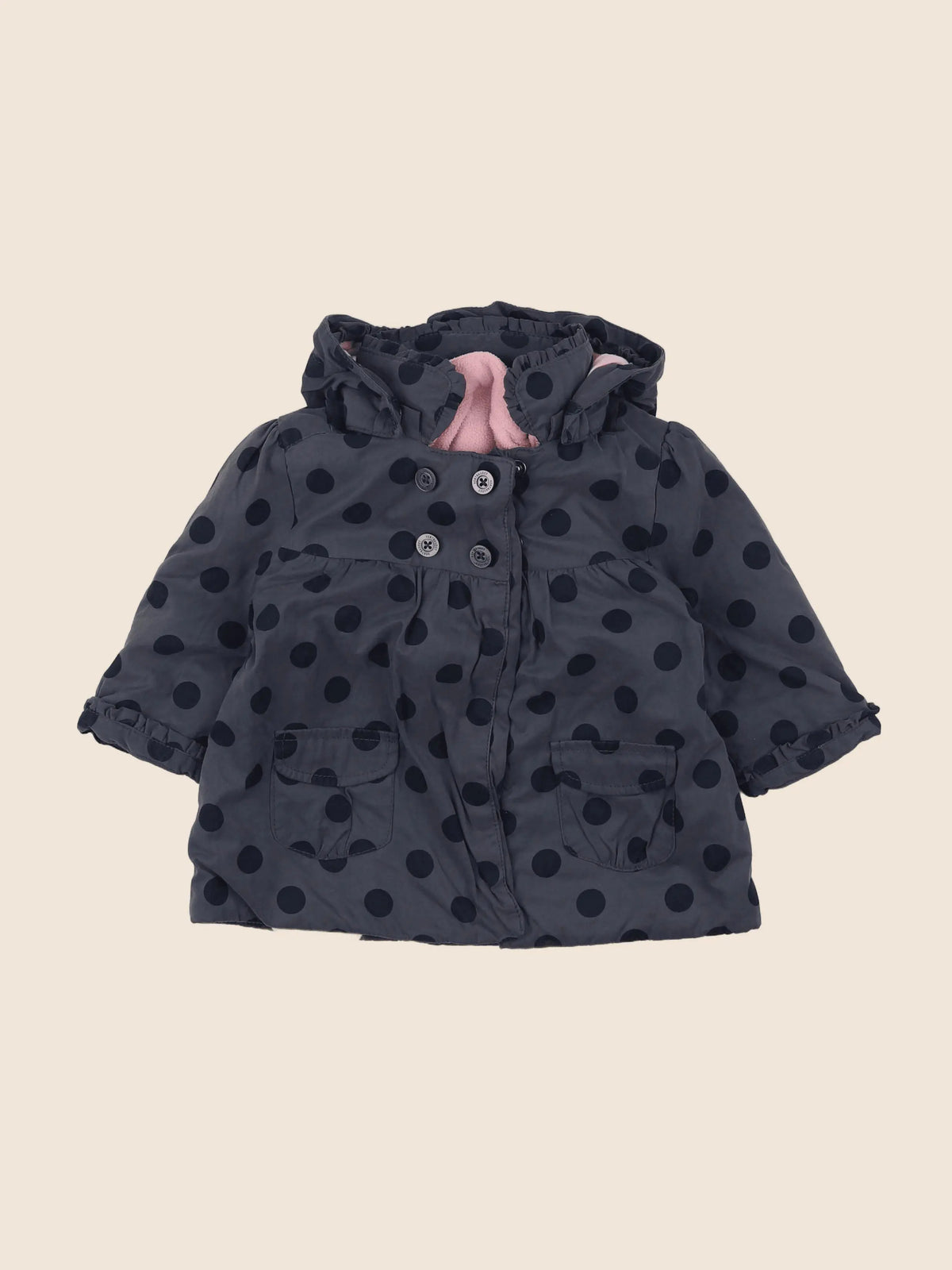 Vertbaudet - veste doublé gris - 12 mois
