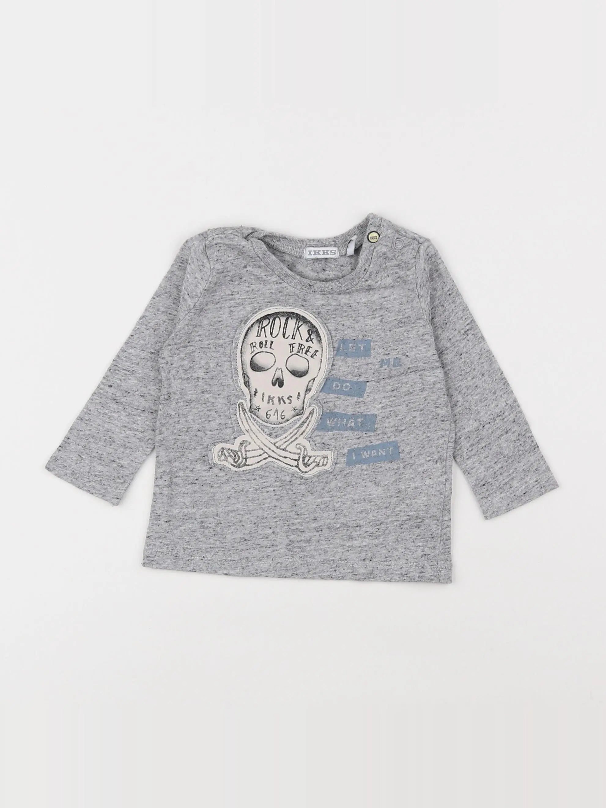IKKS - tee-shirt gris - 6 mois