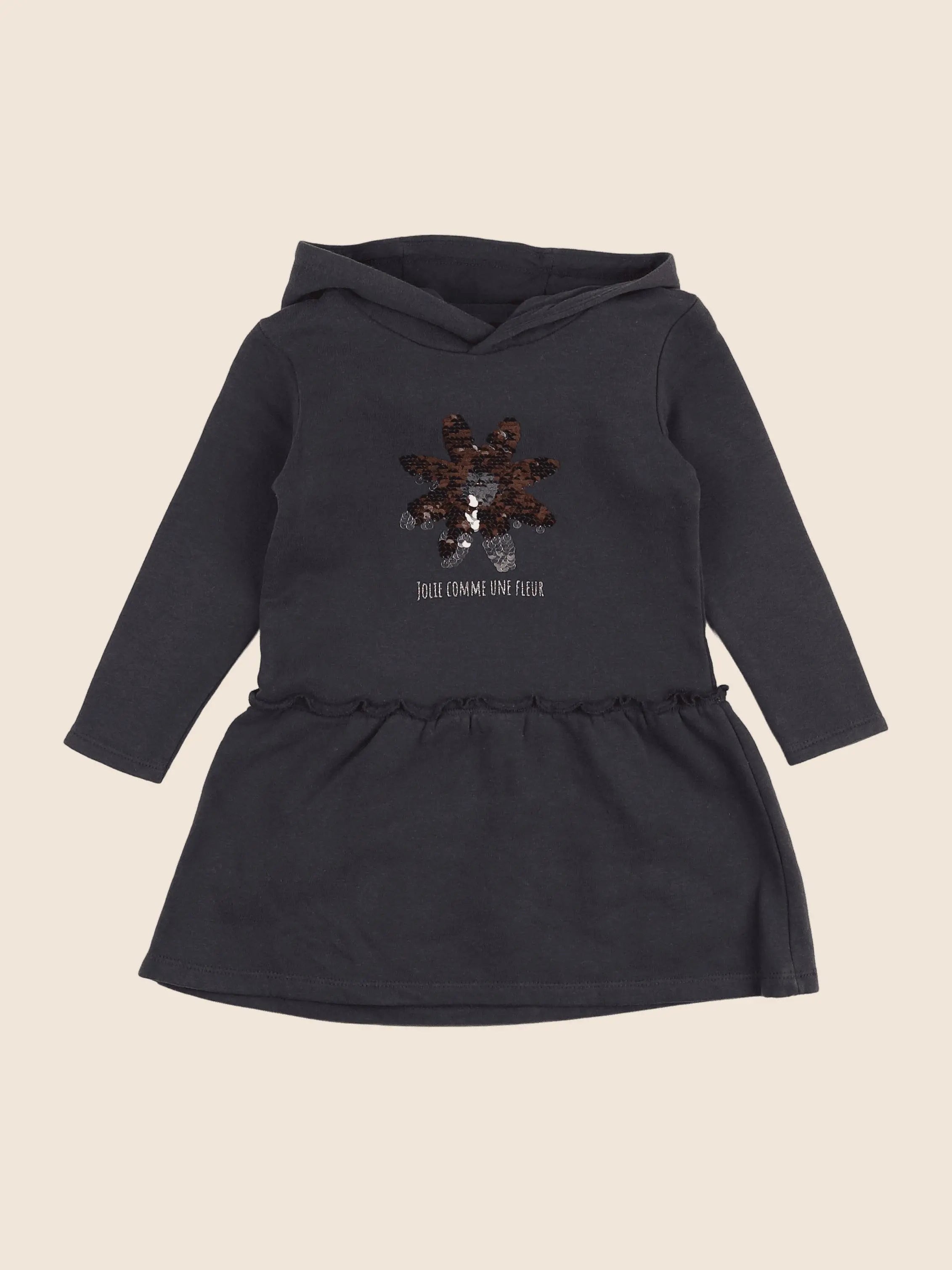 Vertbaudet - robe gris - 3 ans