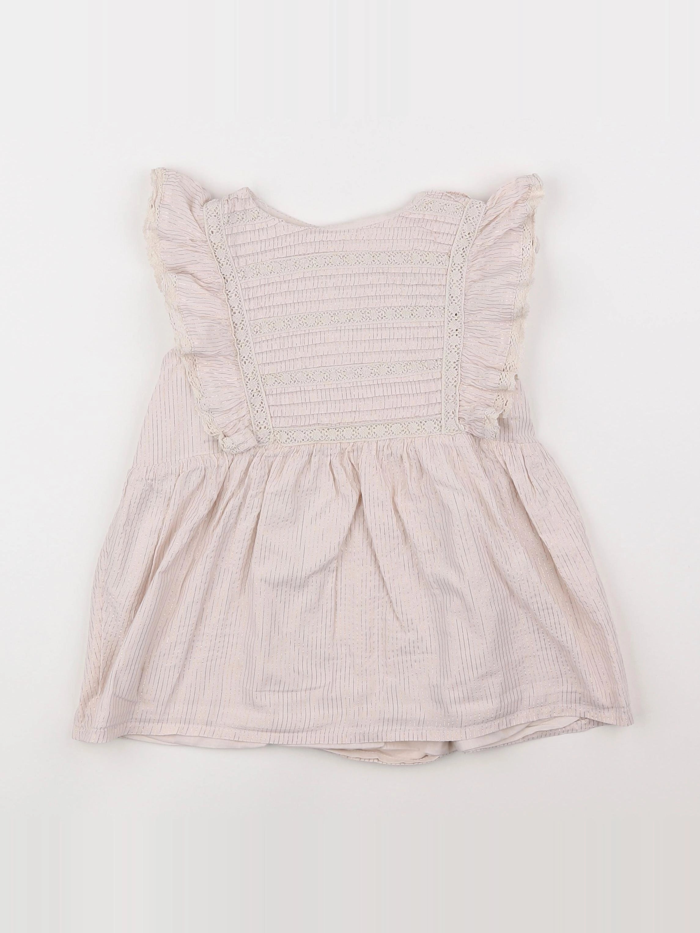 Vertbaudet - blouse beige, or - 9 ans