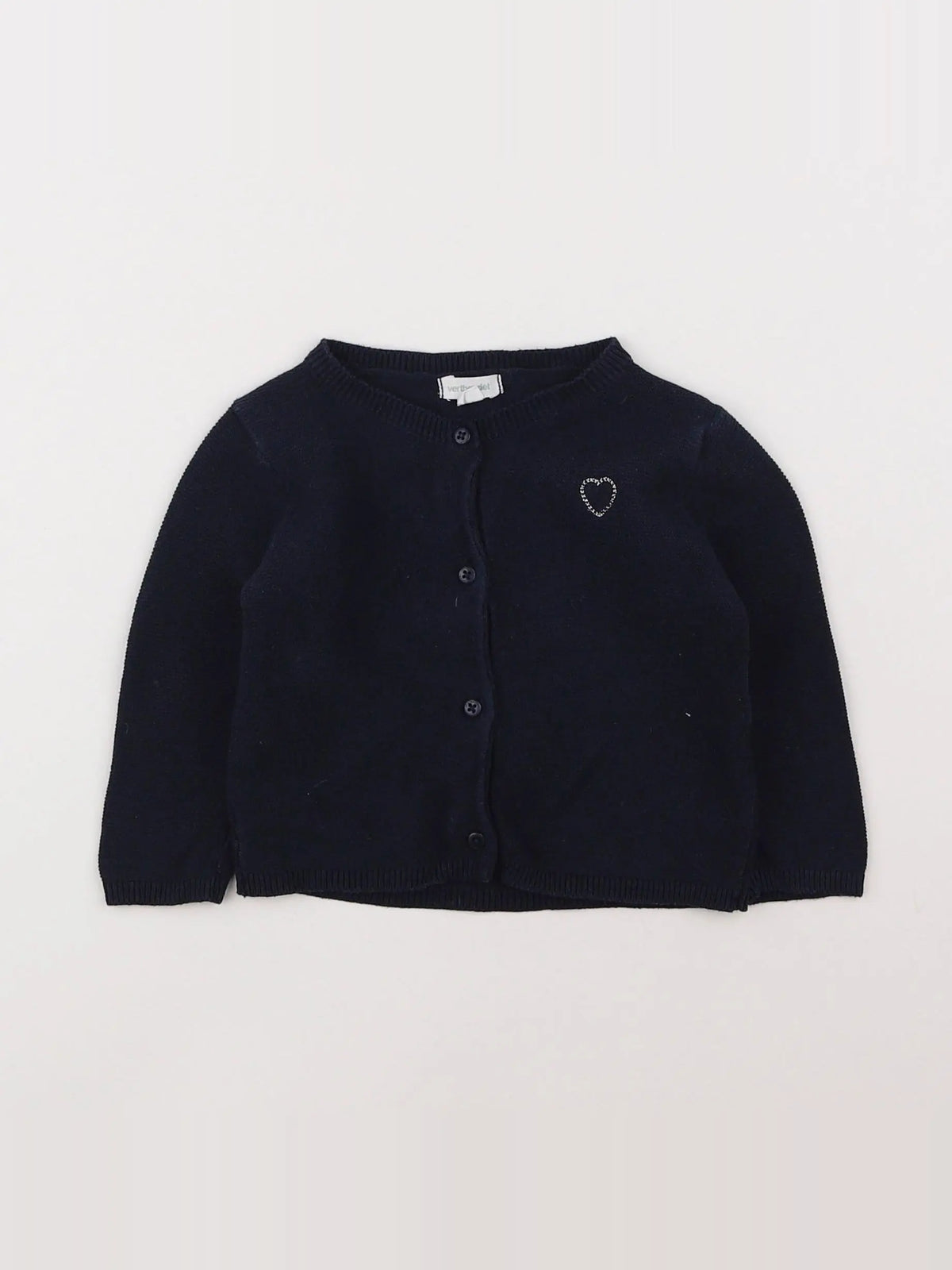 Vertbaudet - gilet bleu - 6 mois