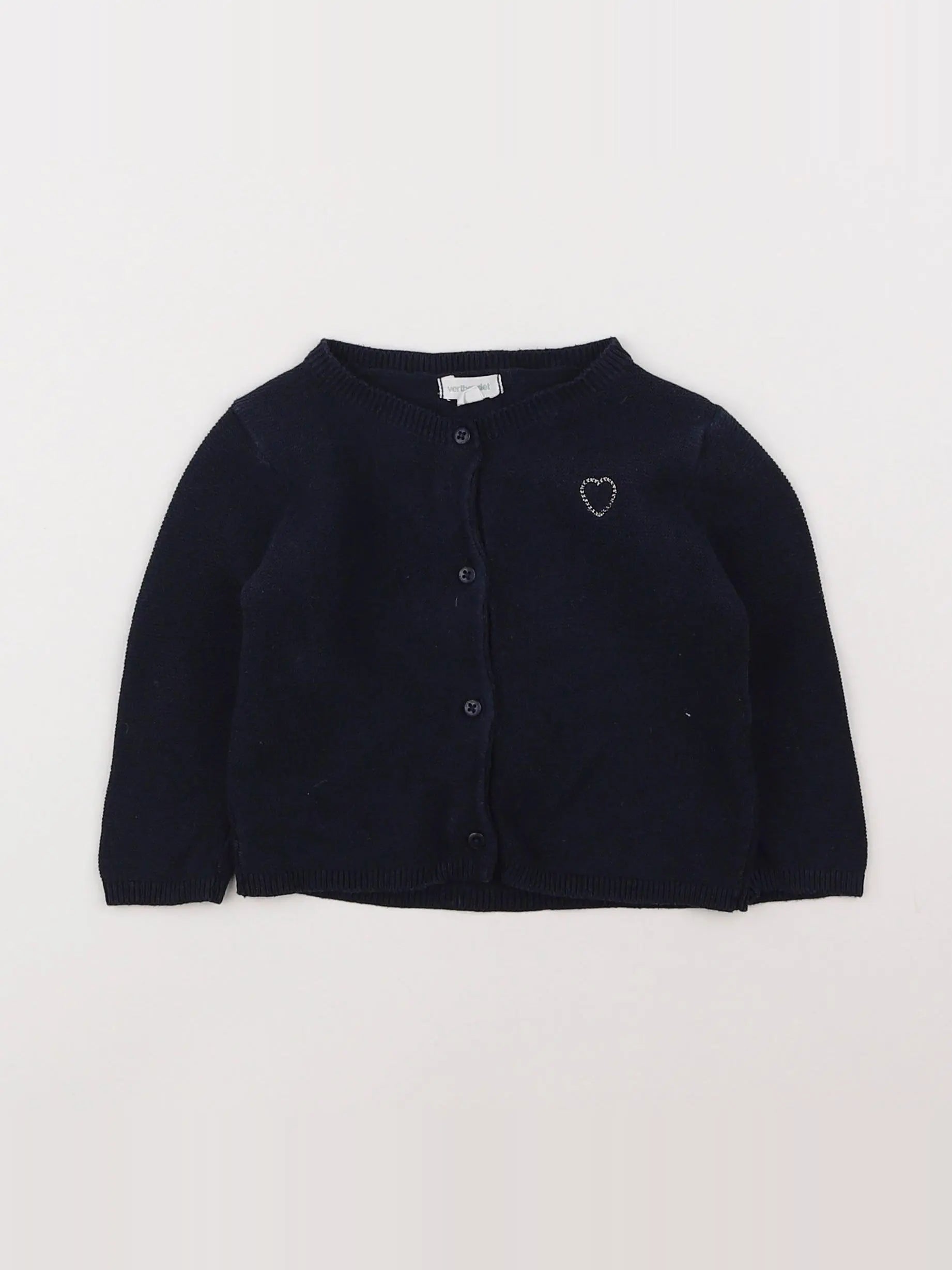 Vertbaudet - gilet bleu - 6 mois