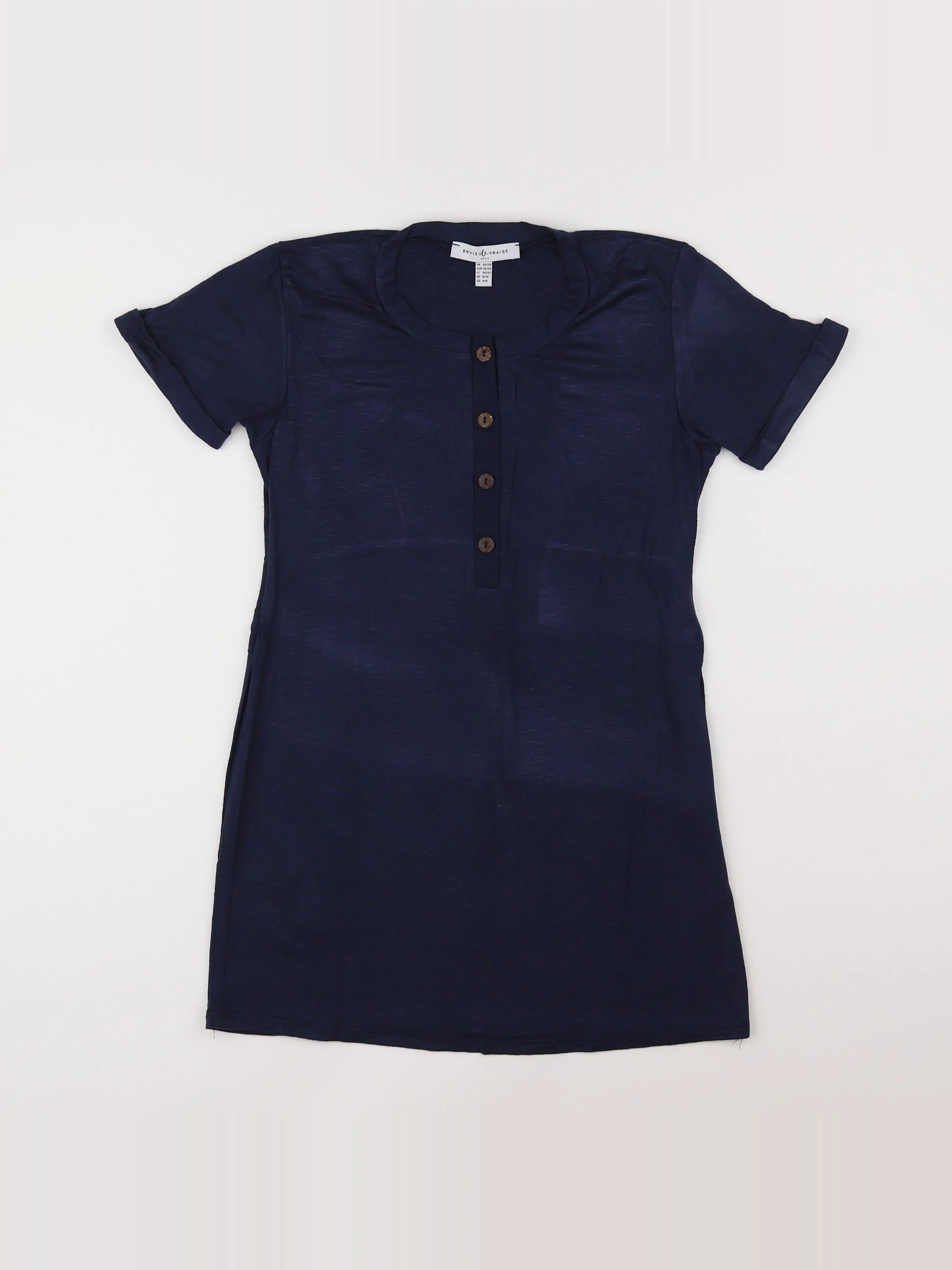 Envie de fraise - tee-shirt grossesse bleu - 36 à 38