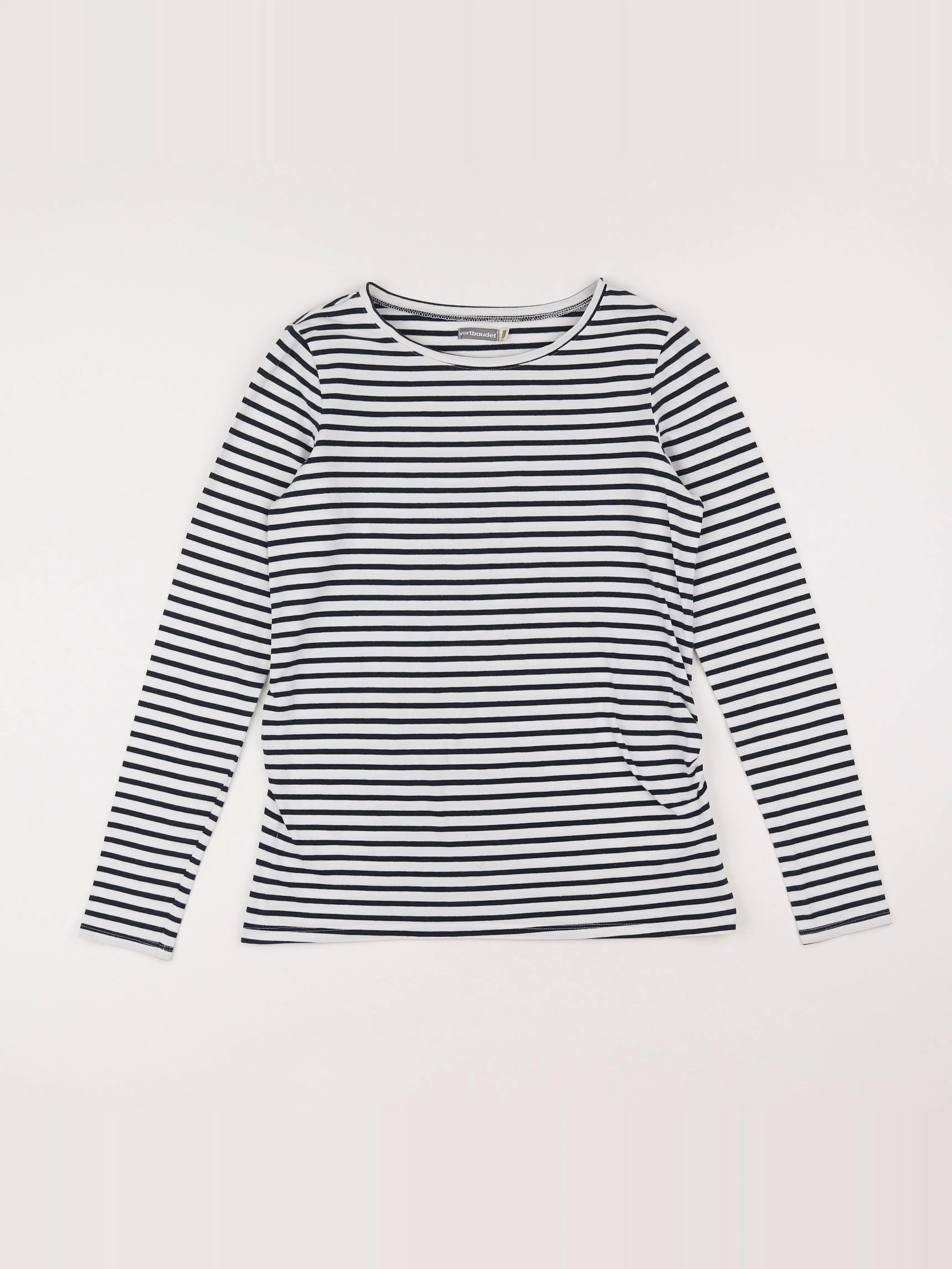 Vertbaudet - tee-shirt grossesse bleu, blanc - 38 à 40