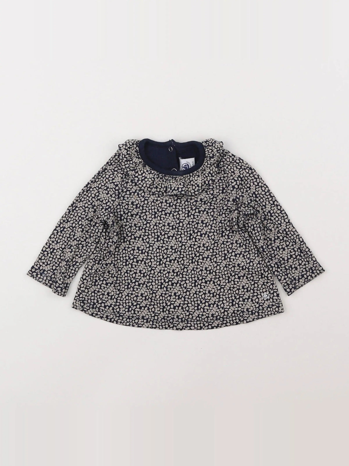 Petit Bateau - tee-shirt bleu - 6 mois
