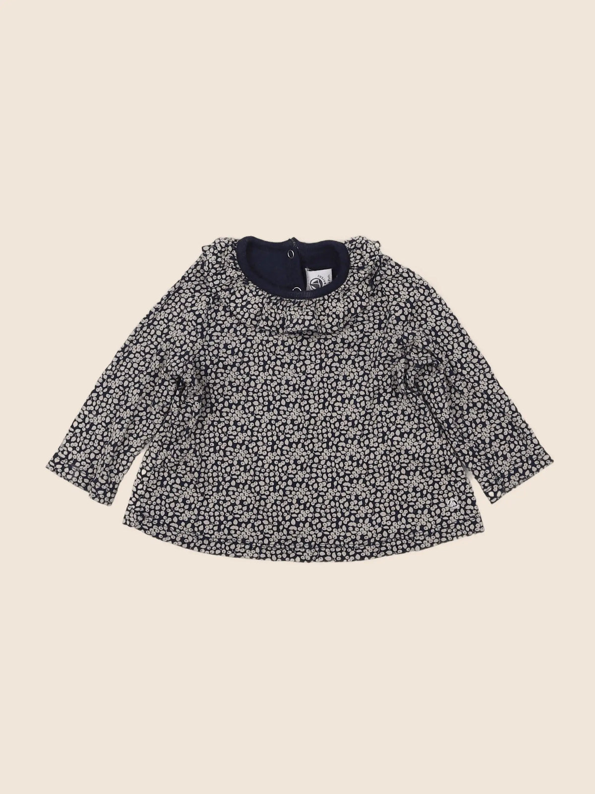 Petit Bateau - tee-shirt bleu - 6 mois