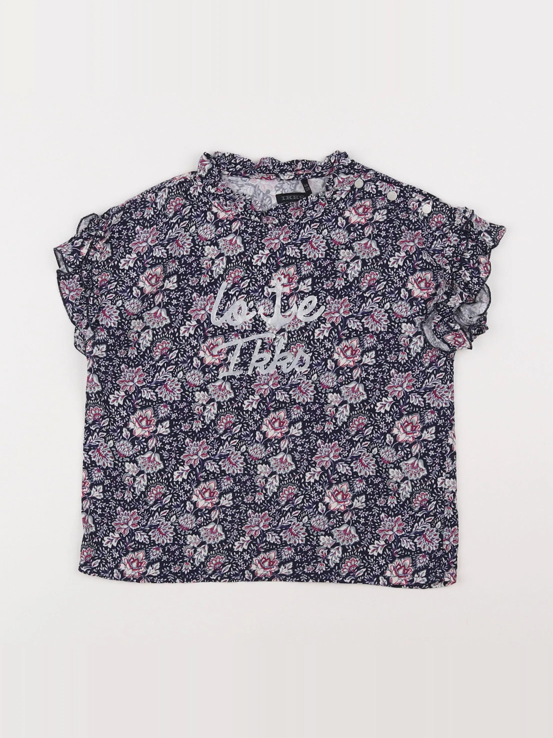 IKKS - tee-shirt rose - 8 ans
