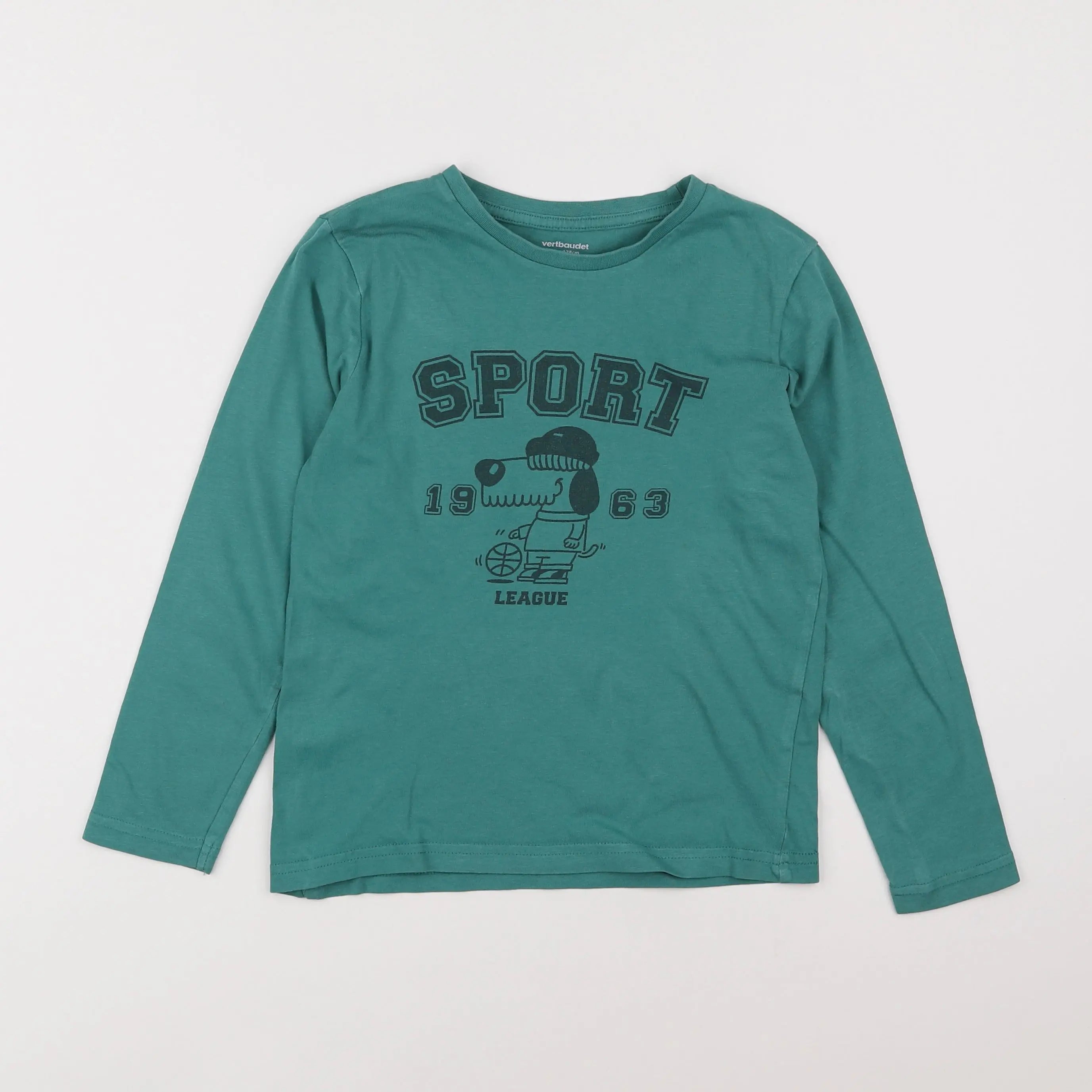 Vertbaudet - tee-shirt bleu - 8 ans