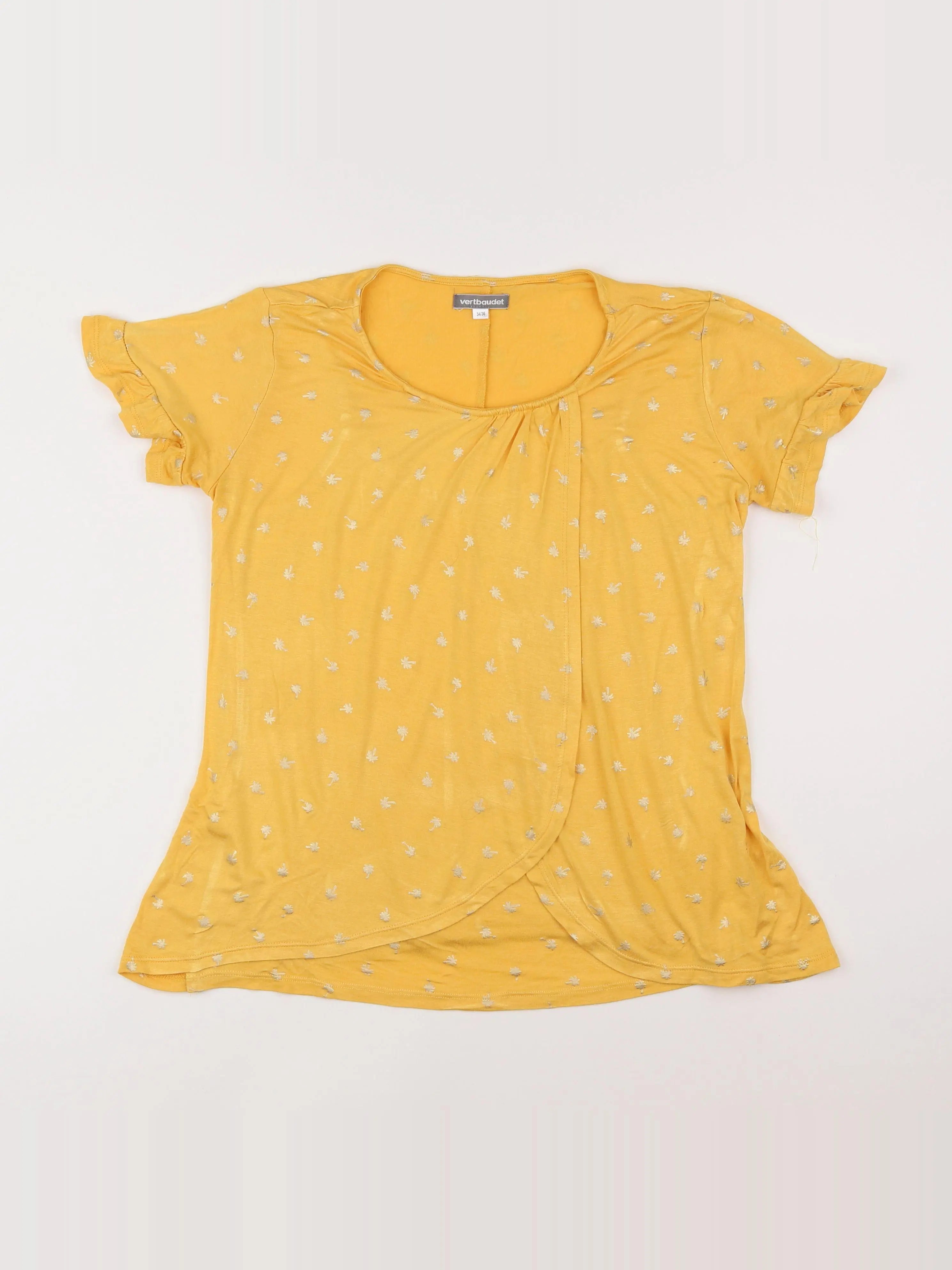 Vertbaudet - tee-shirt grossesse jaune - 34 à 36