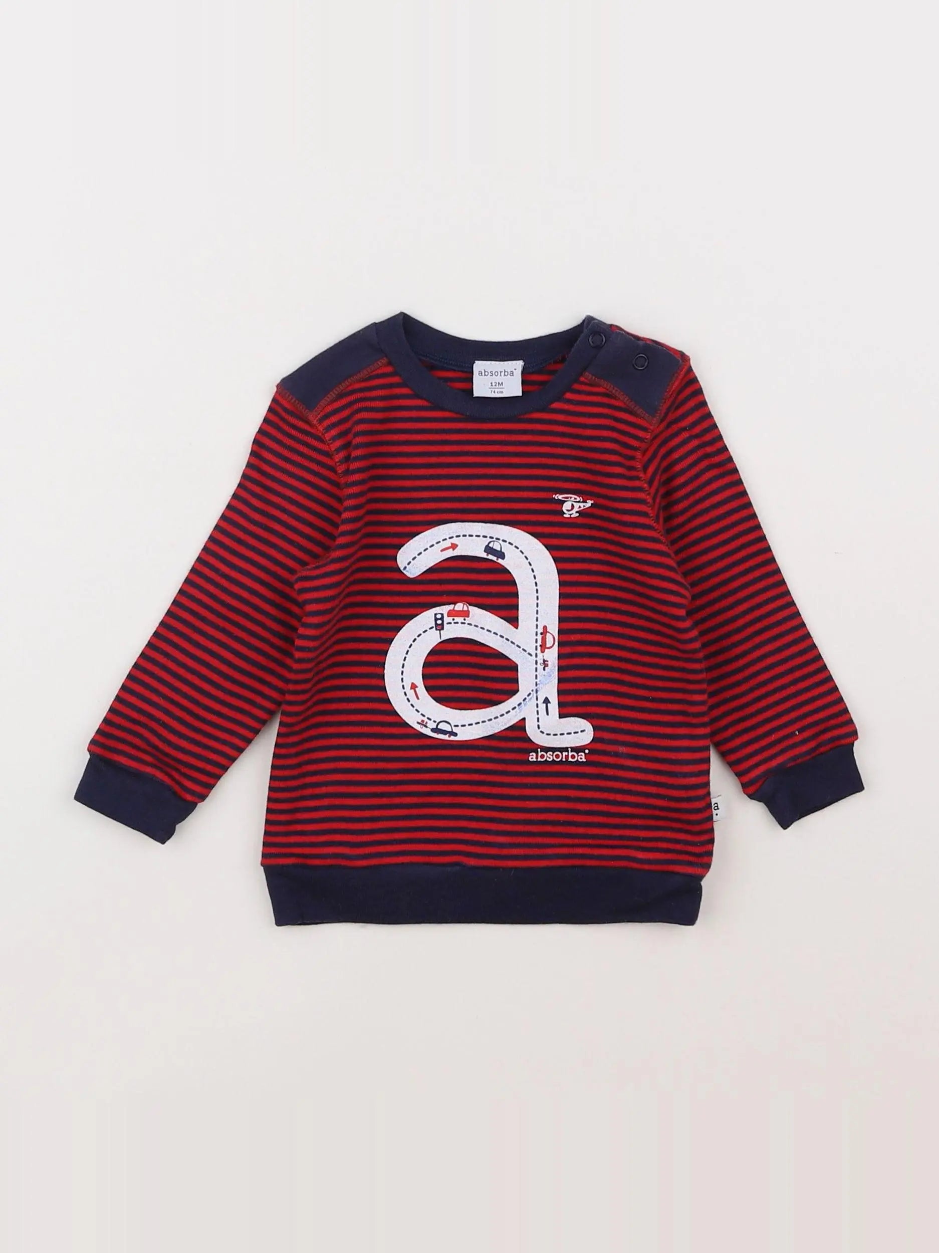 Absorba - tee-shirt rouge - 12 mois