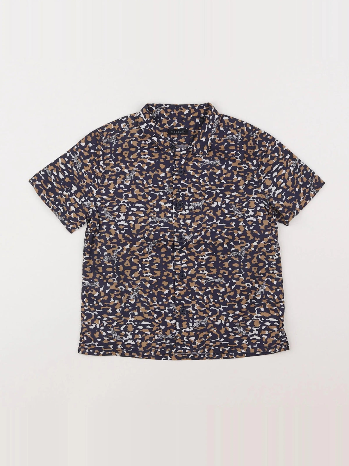 IKKS - chemise bleu, marron - 4 ans