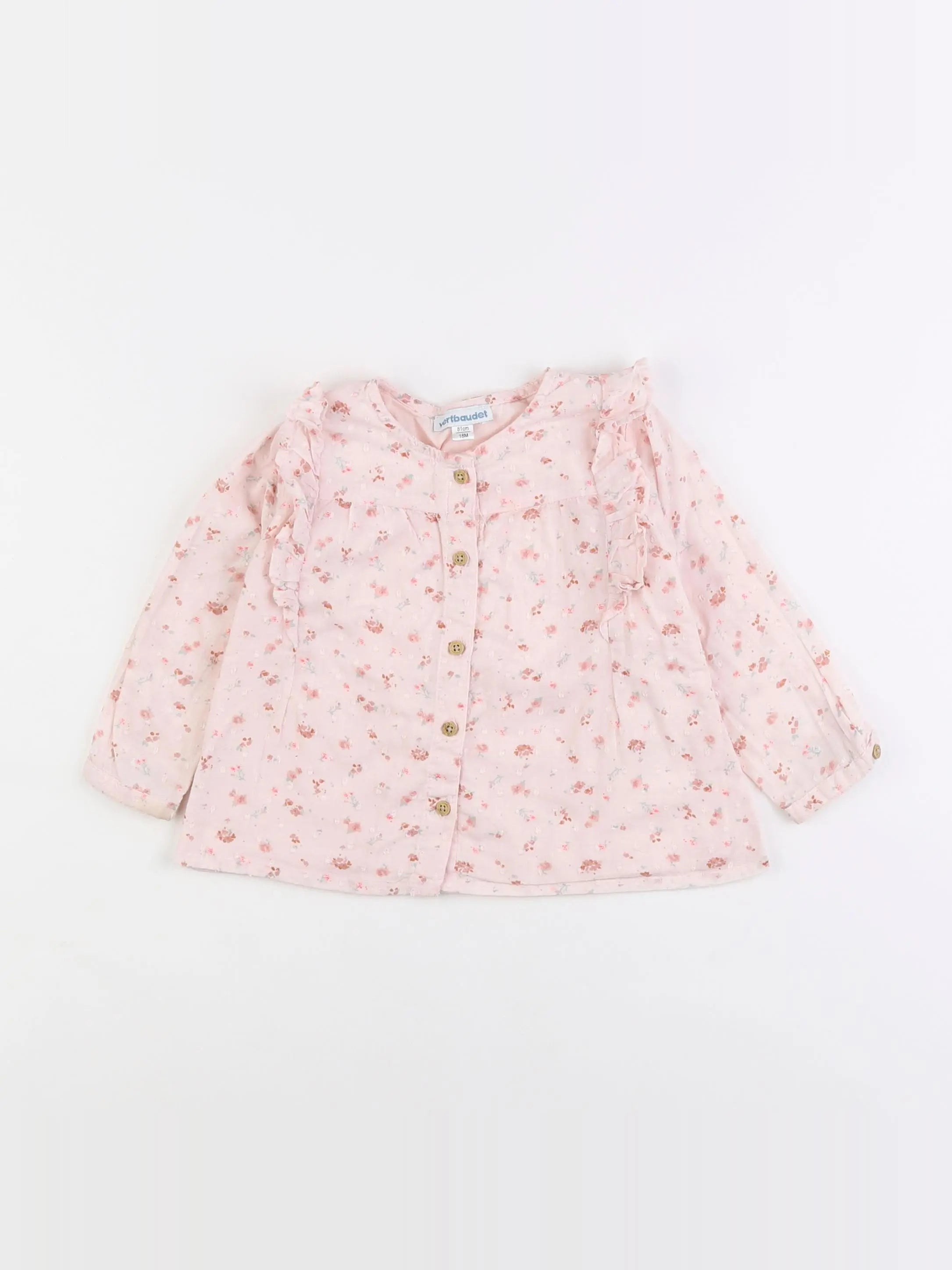 Vertbaudet - blouse rose - 18 mois