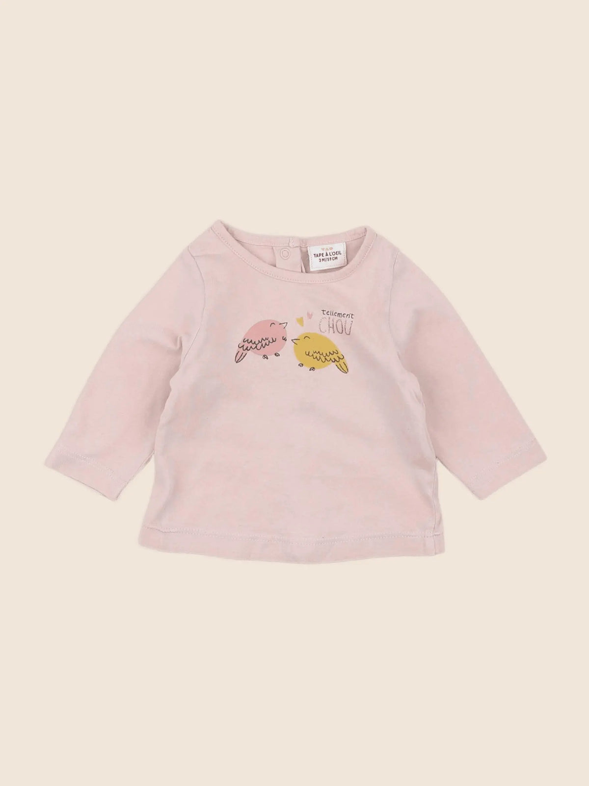 Tape à l'oeil - tee-shirt rose - 3 mois