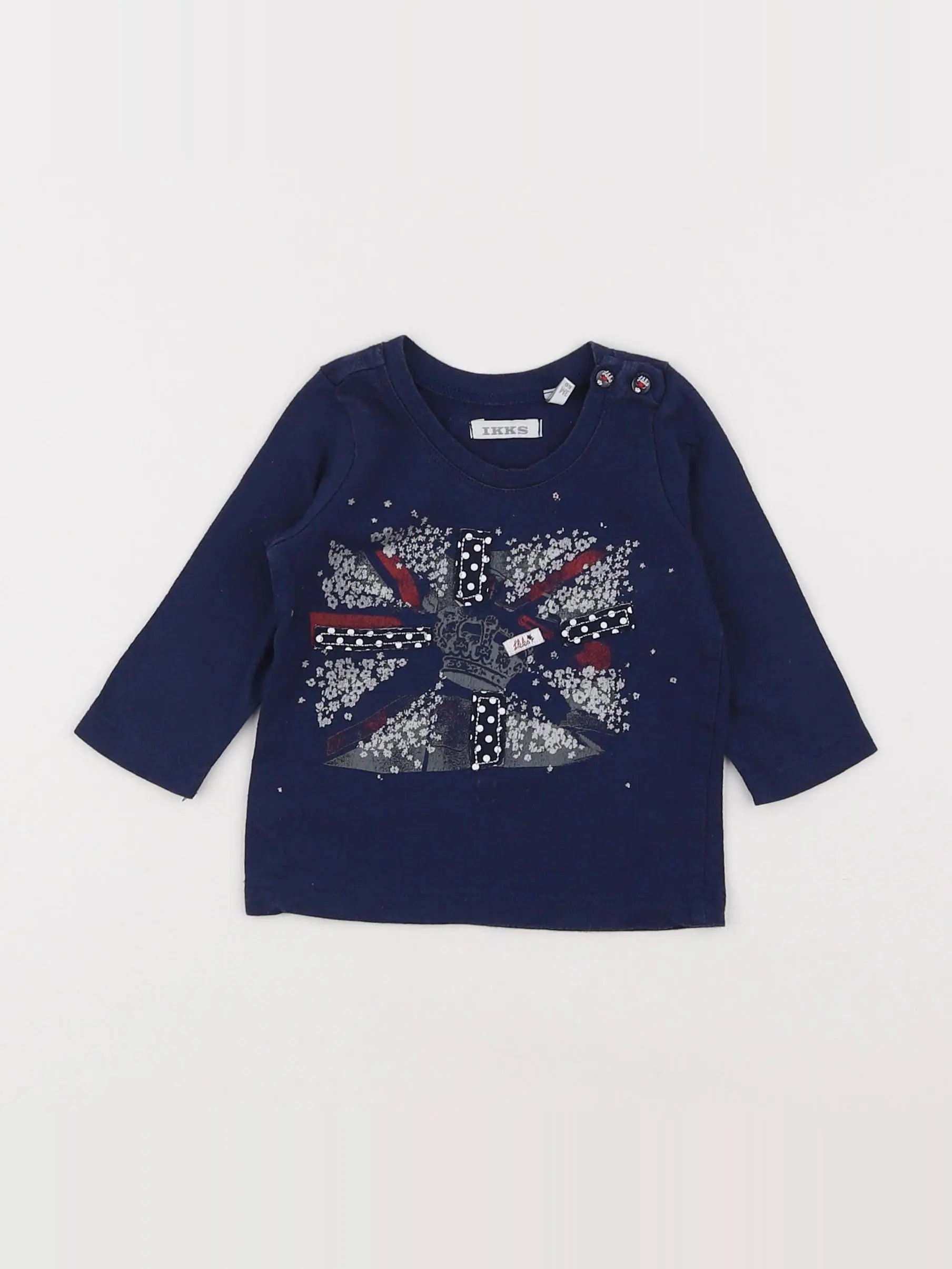 IKKS - tee-shirt bleu - 3 mois