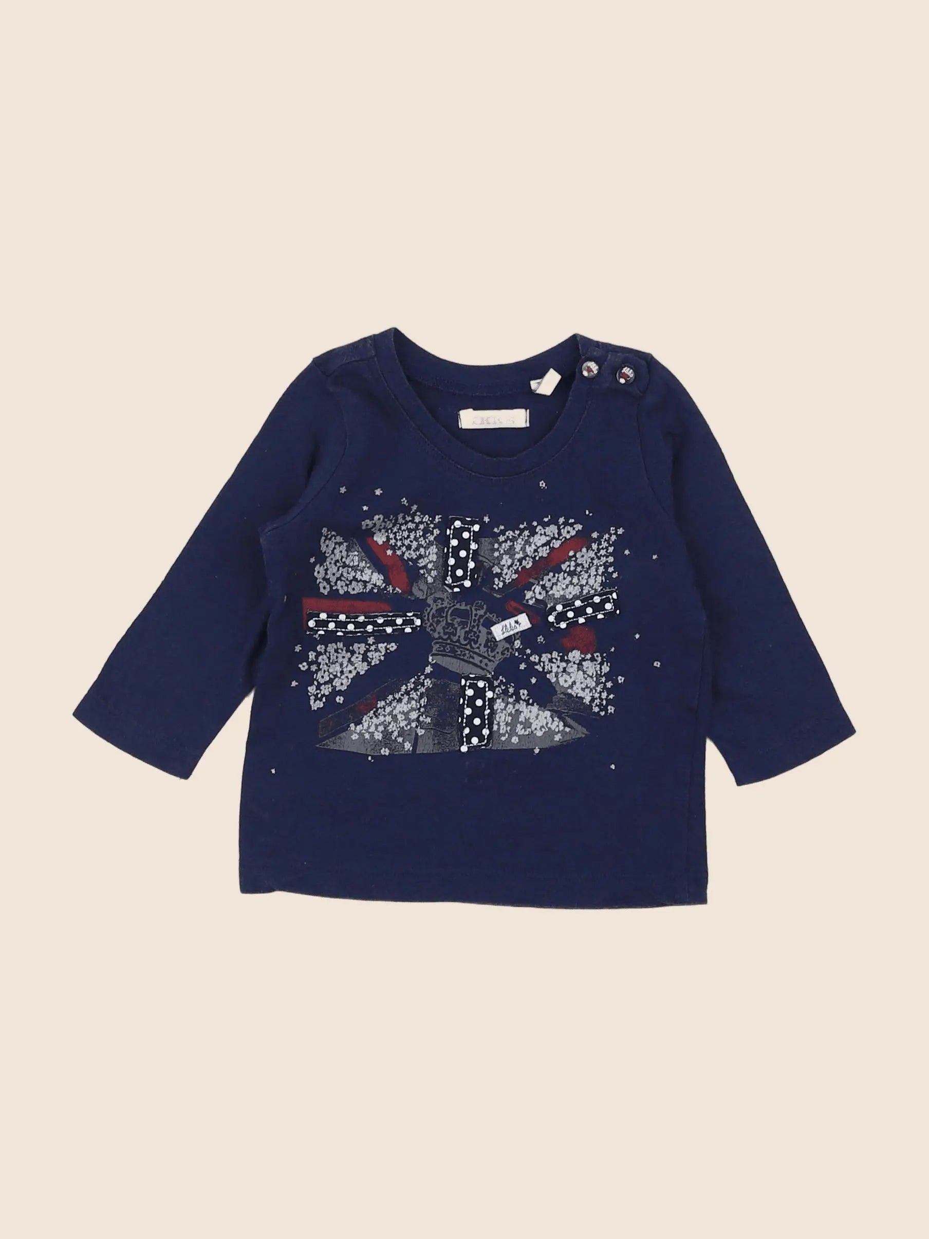 IKKS - tee-shirt bleu - 3 mois